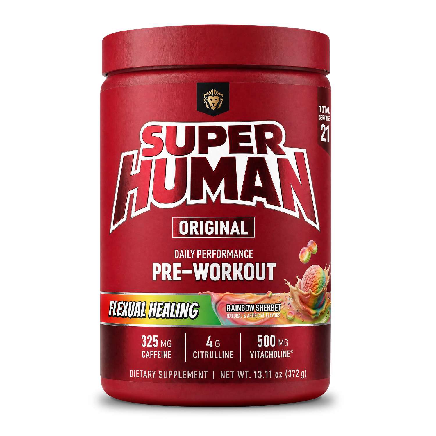 Superhuman Original - Flexual Healing (21 Servings) Rainbow Sherbet | GNC