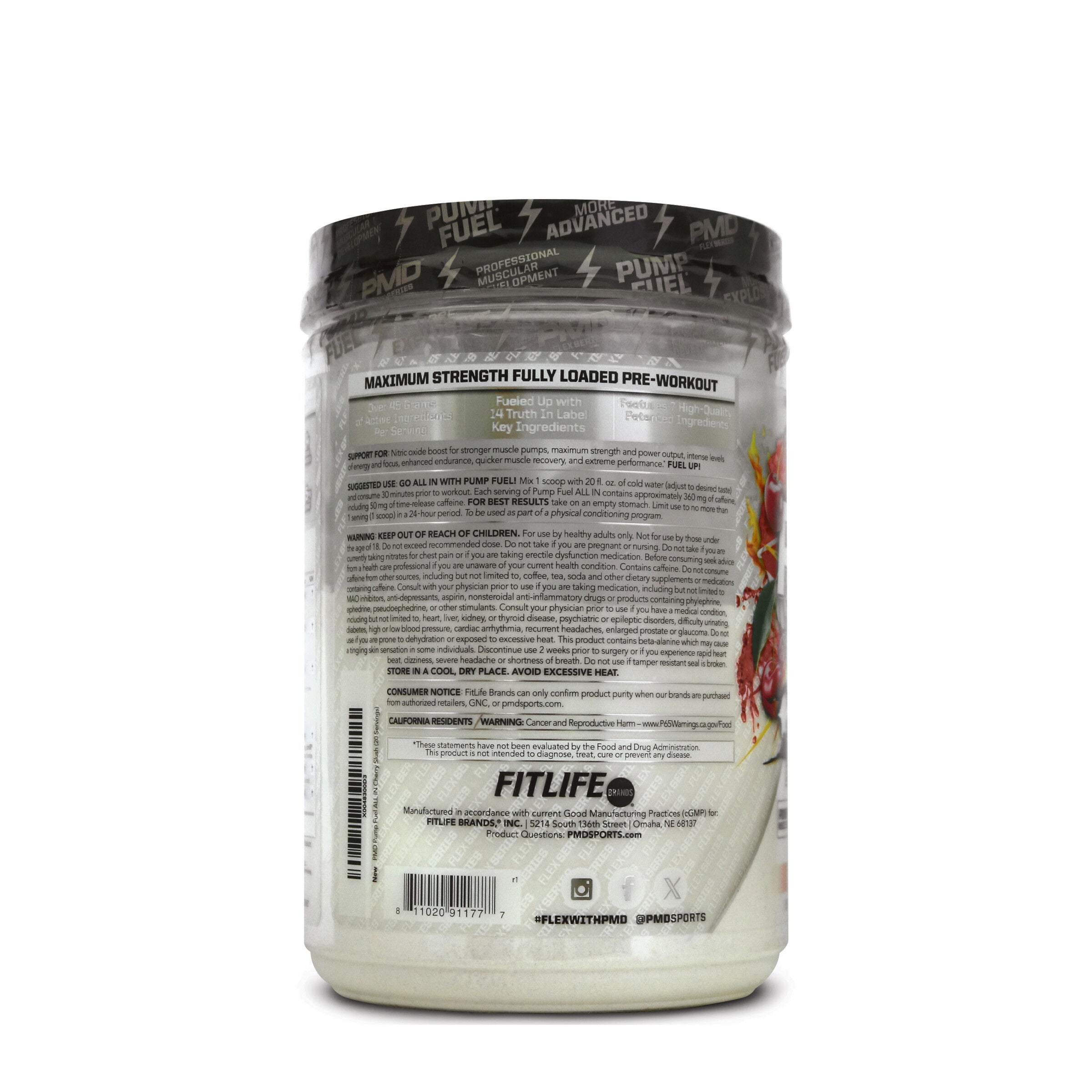 Pump Fuel All In Pre-Workout - Pump Surgin' Cherry Slush (20 Servings)  | GNC