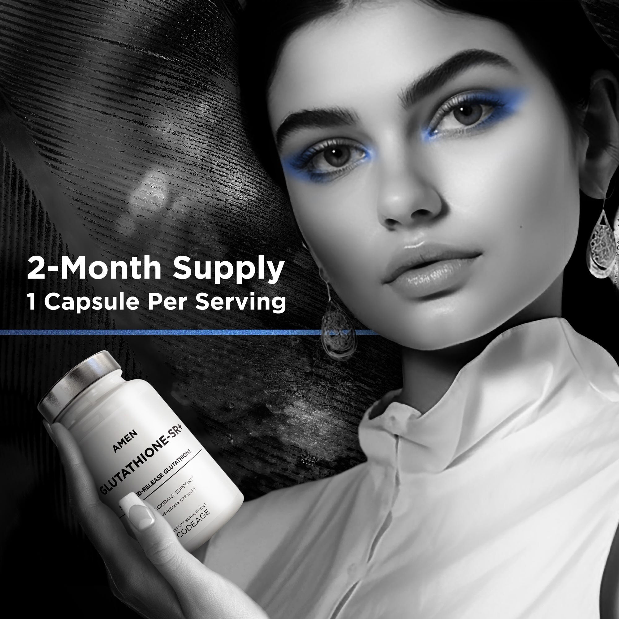Amen Glutathione - SR+ - 60 Vegetable Capsules (60 Servings)  | GNC