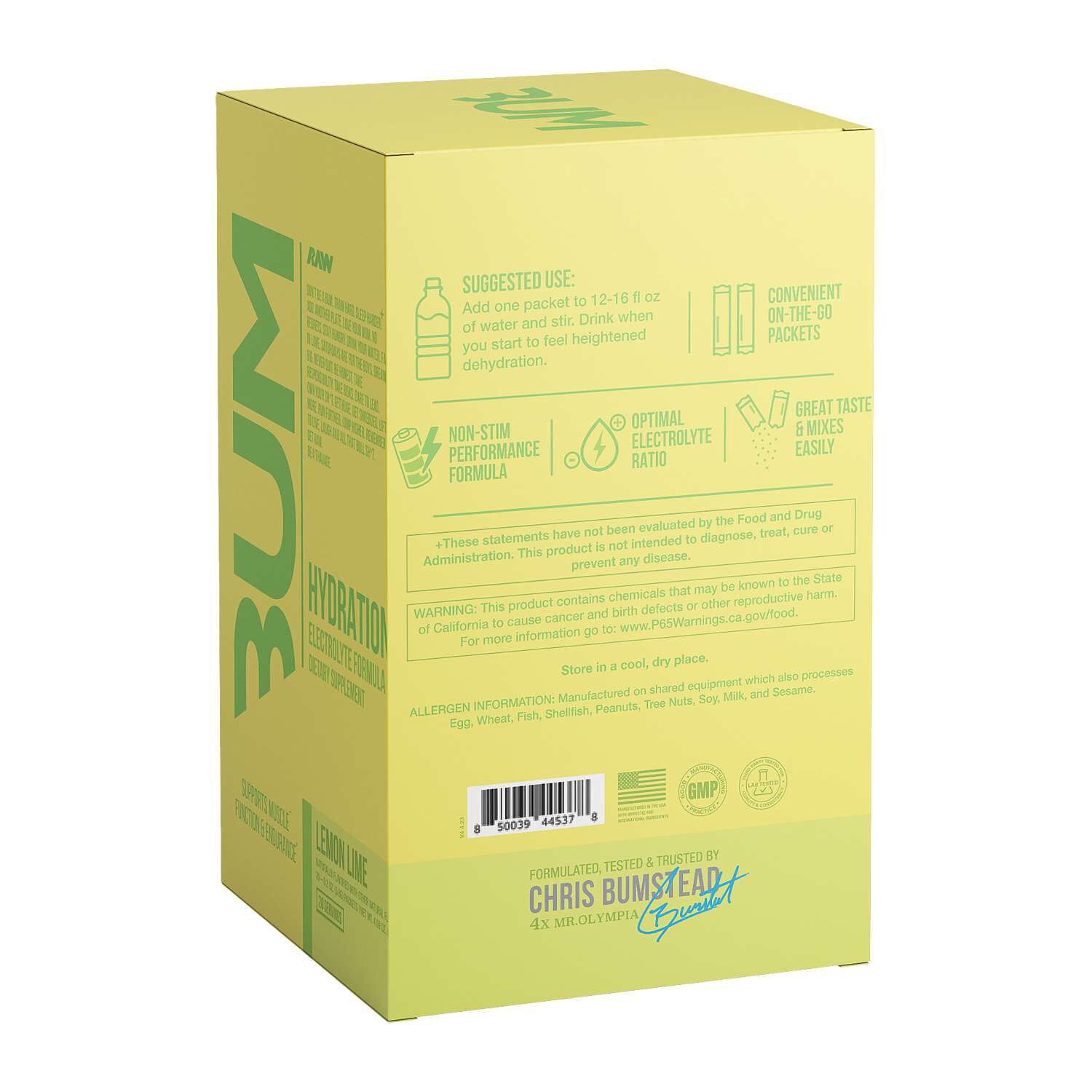 Hydration Electrolyte Formula - Lemon Lime (20 Stick Packs)