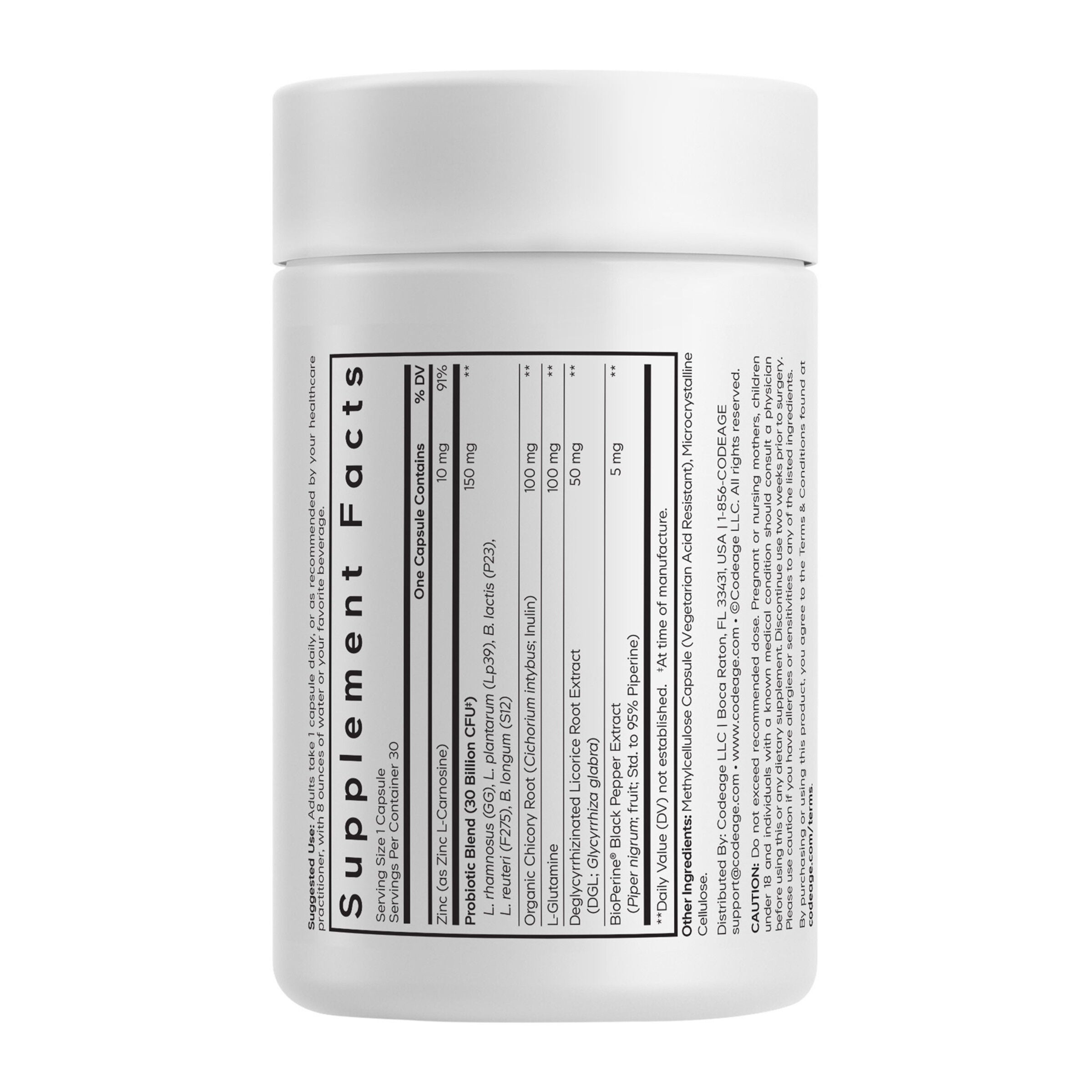 Daily Synbiotic Prebiotics - Probiotics - 30 Vegetable Capsules (30 Servings)  | GNC