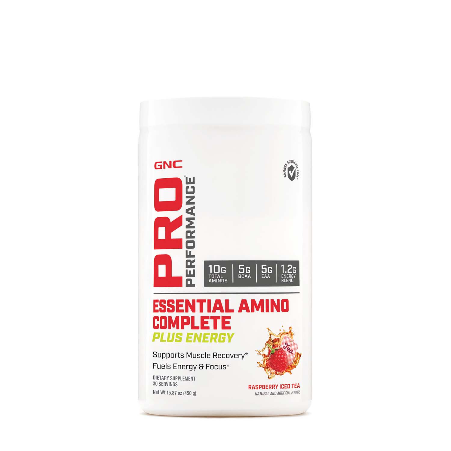 Gnc Pro Performance Essential Amino Complete Energy Raspberry Iced Tea Gnc