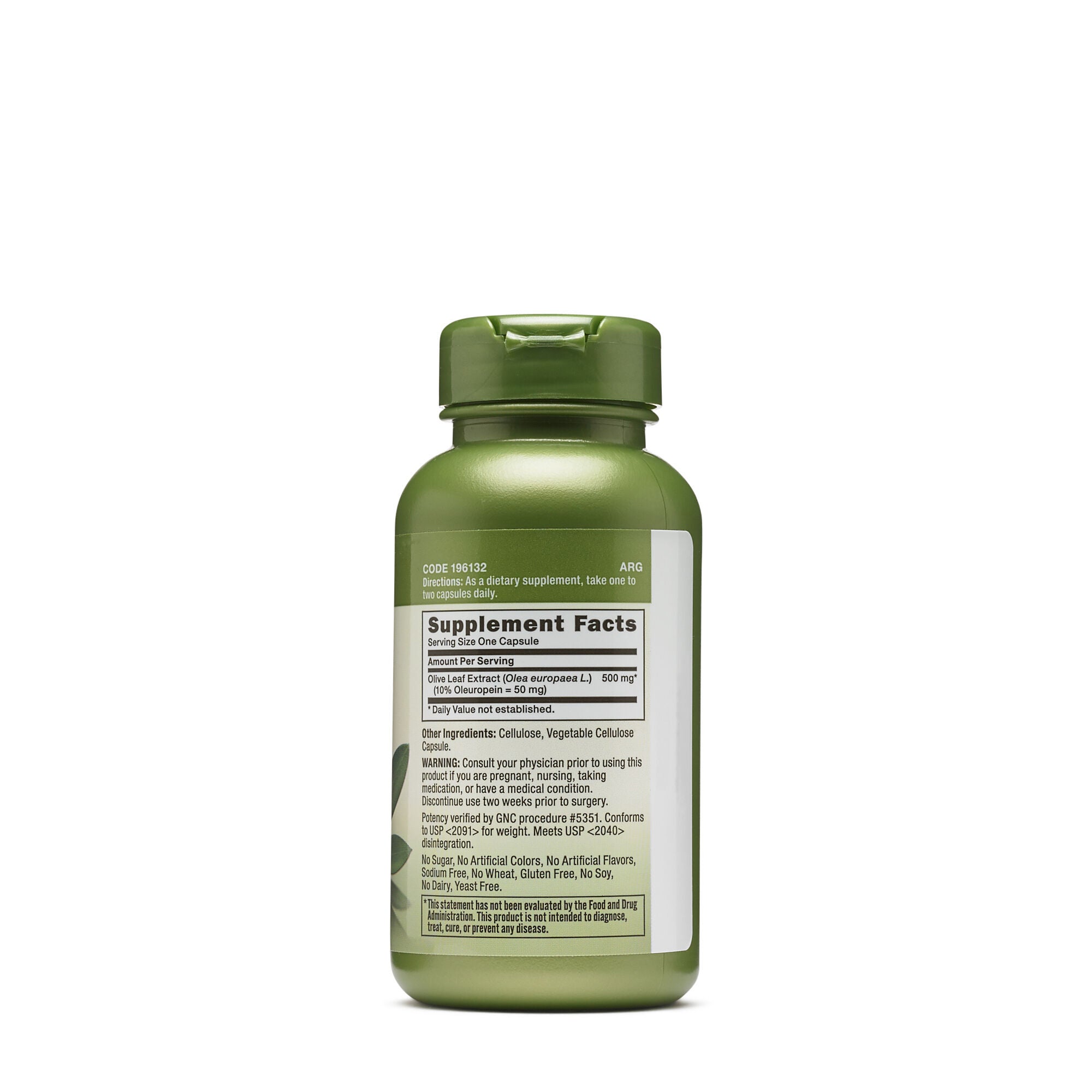Olive Leaf 500 mg - 100 Capsules (100 Servings)