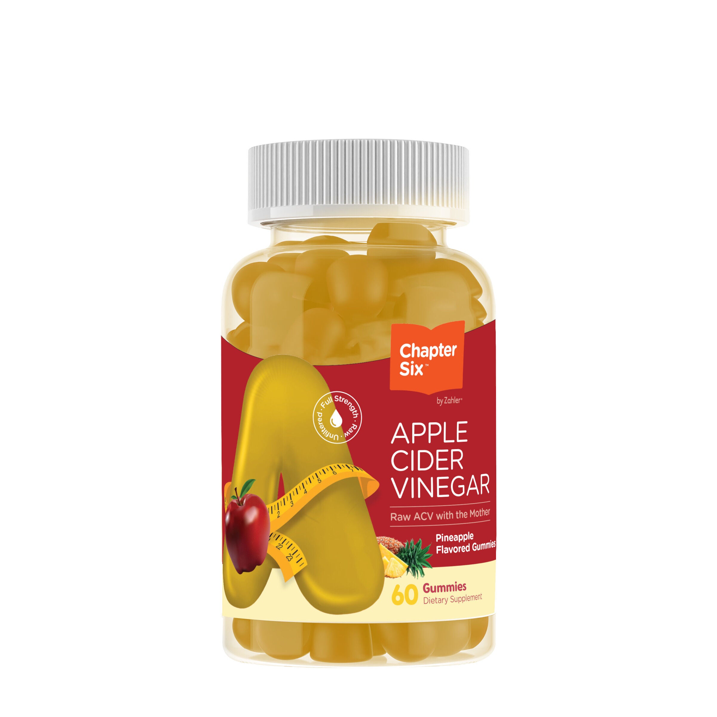 Apple Cider Vinegar Gummy - Pineapple - 60 Gummies (60 Servings)  | GNC
