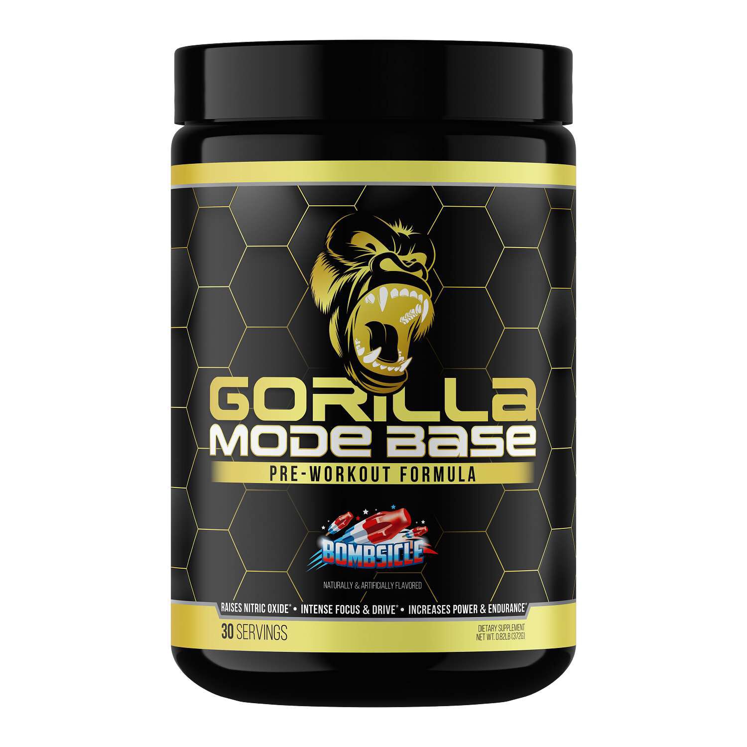 Gorilla Mode Base Pre-Workout - Bombsicle (30 Servings)  | GNC