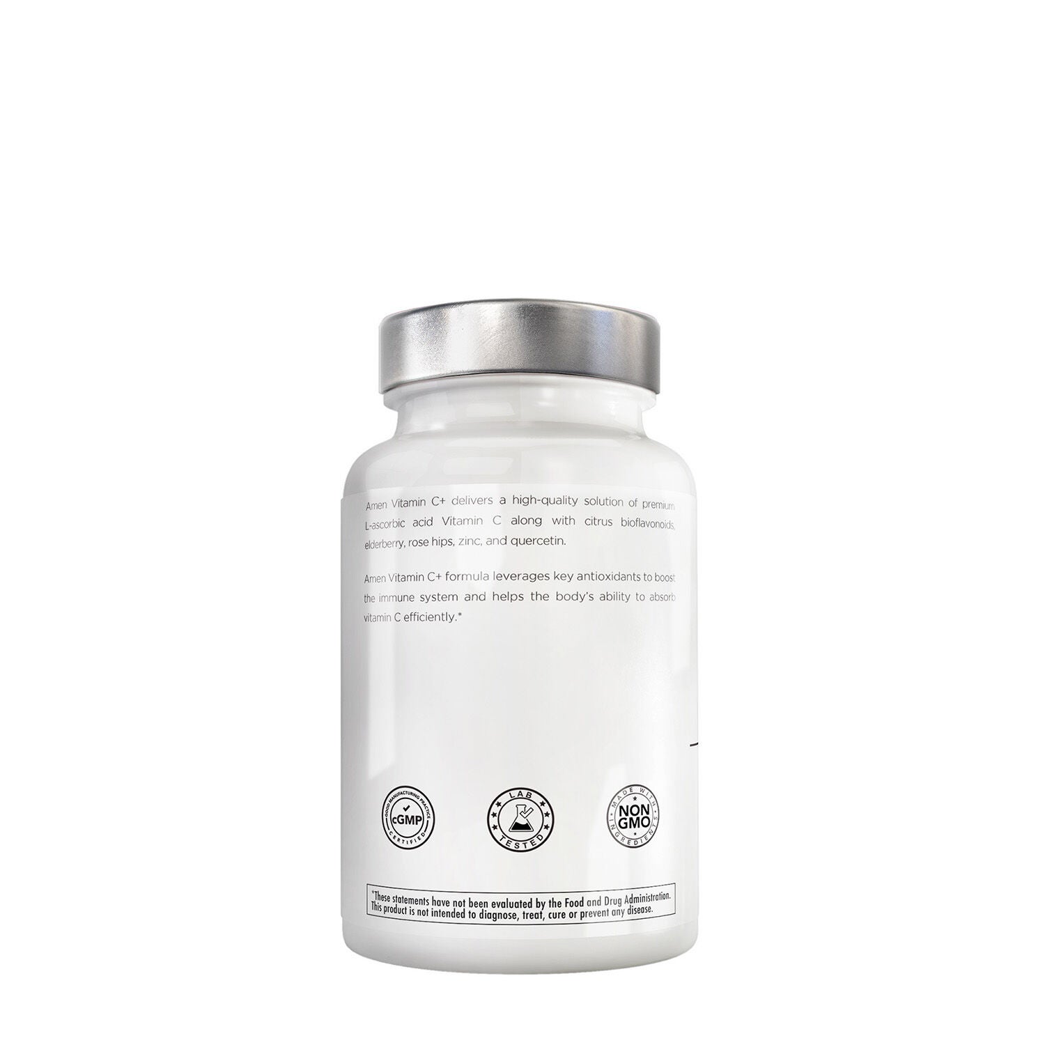 Amen Vitamin C+ Zinc & Citrus Bioflavonoids- 120 Capsules (60 Servings)