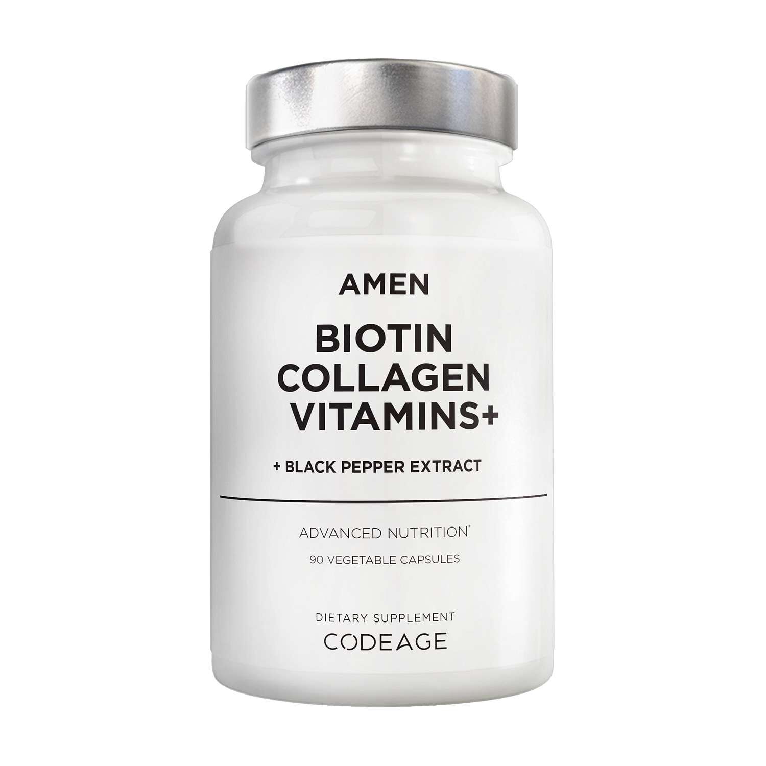 AMEN - Biotin Collagen Vitamins+ - 90 Capsules (90 Servings)