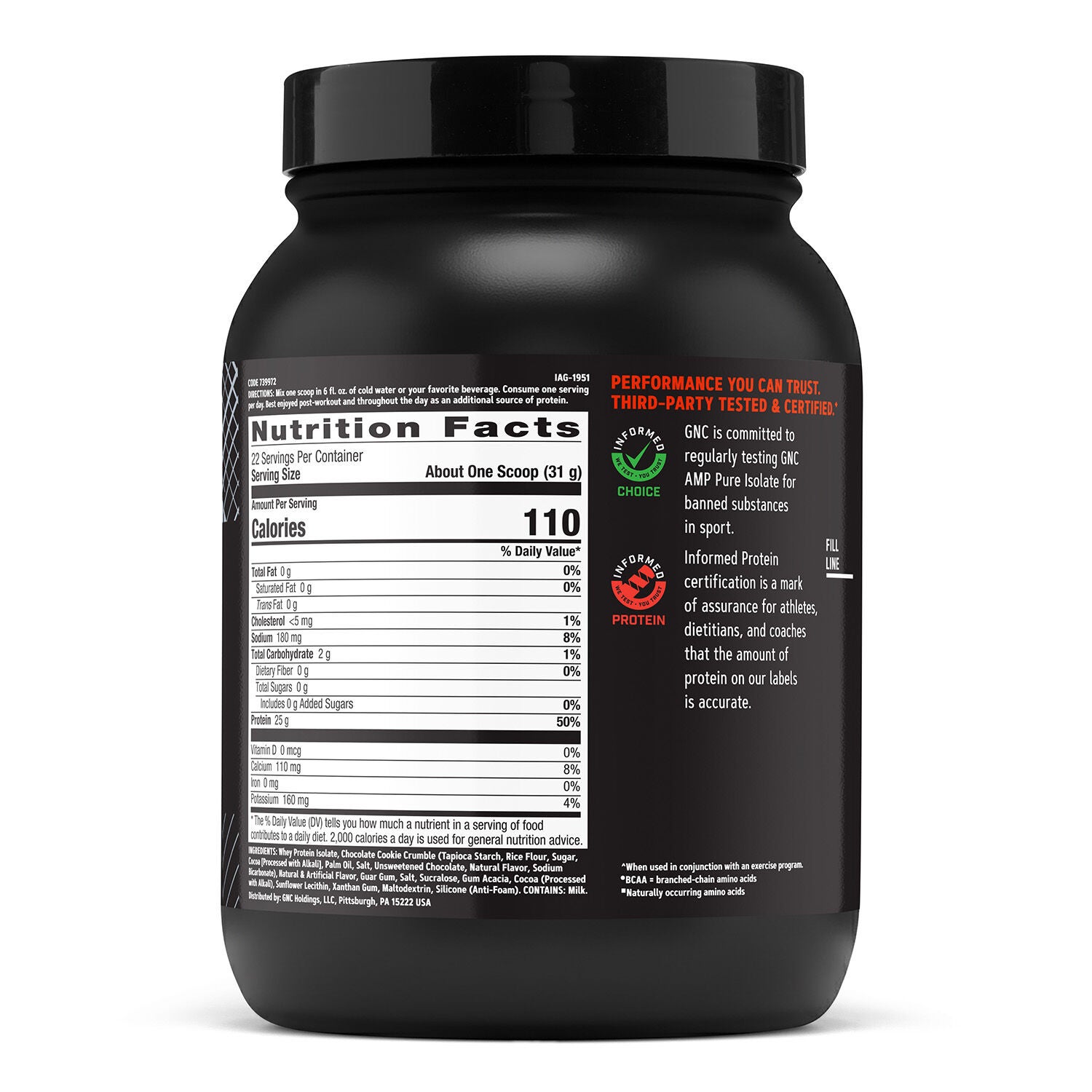 Pure Isolate - Cookies & Cream (22 Servings)