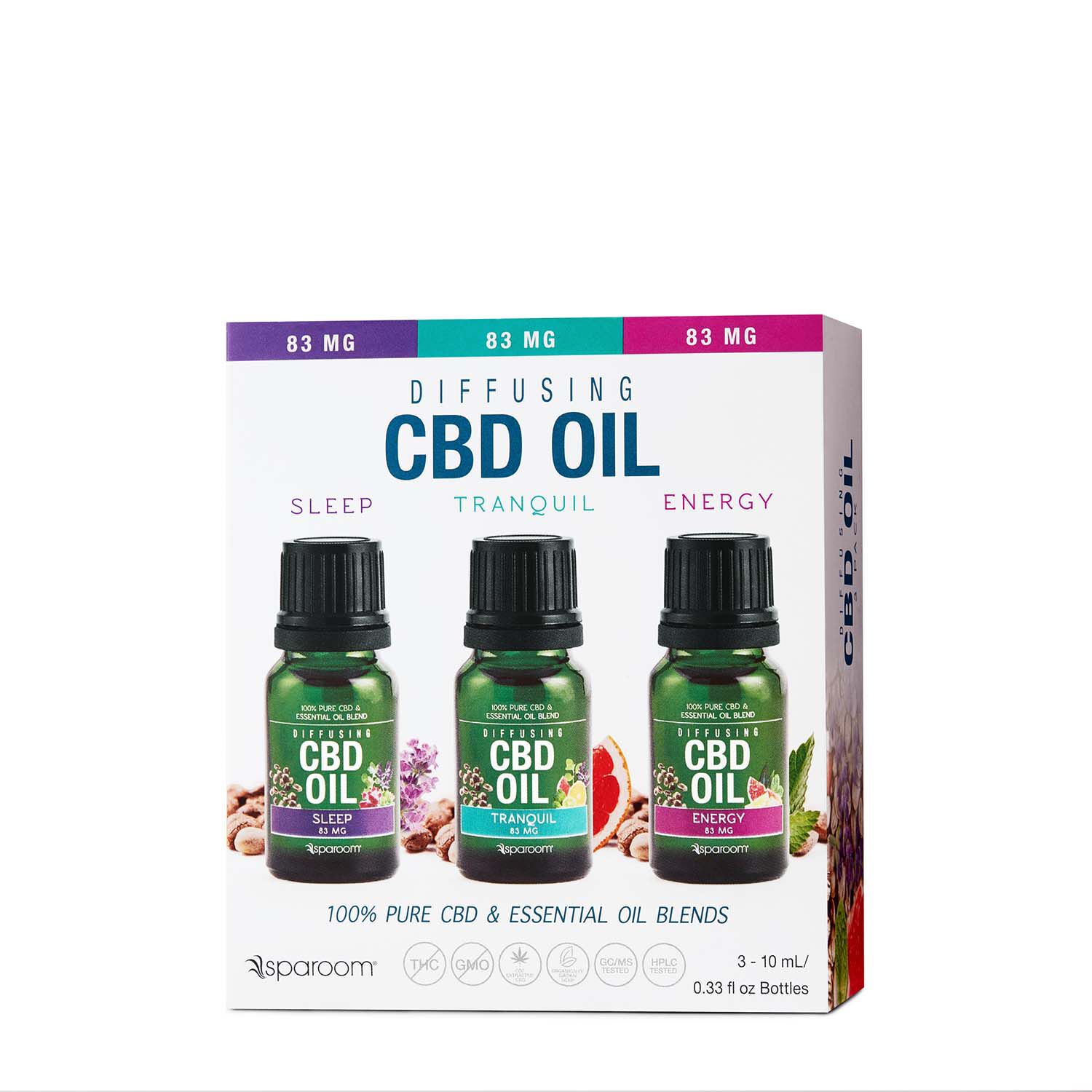 Sparoom Diffusing Cbd Oil 3 Pack Sleep Tranquil Energy Blends Gnc
