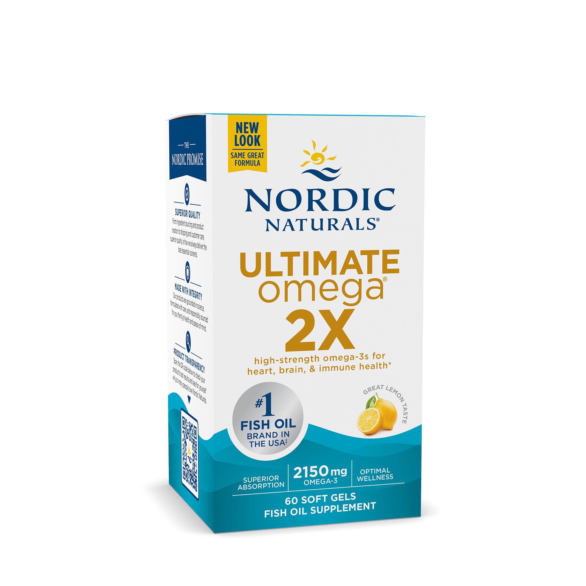 Ultimate Omega&reg; 2X - Lemon - 60 Softgels (30 Servings)  | GNC
