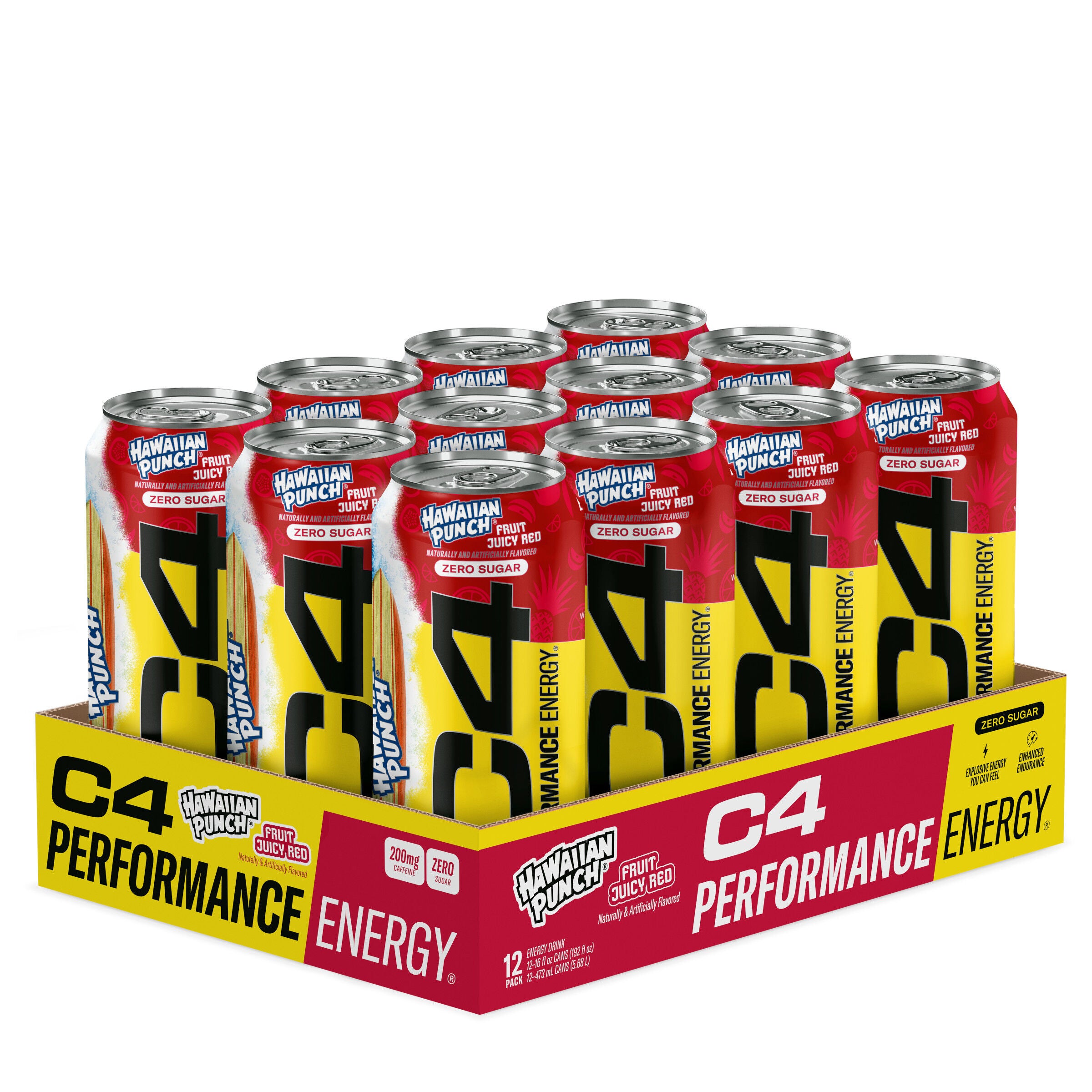 C4 Performance Energy&trade; Drink - Hawaiian Punch Fruit Juicy Red - 16.oz &#40;12 Cans&#41; Hawaiian Punch&reg; Fruit Juicy Red | GNC