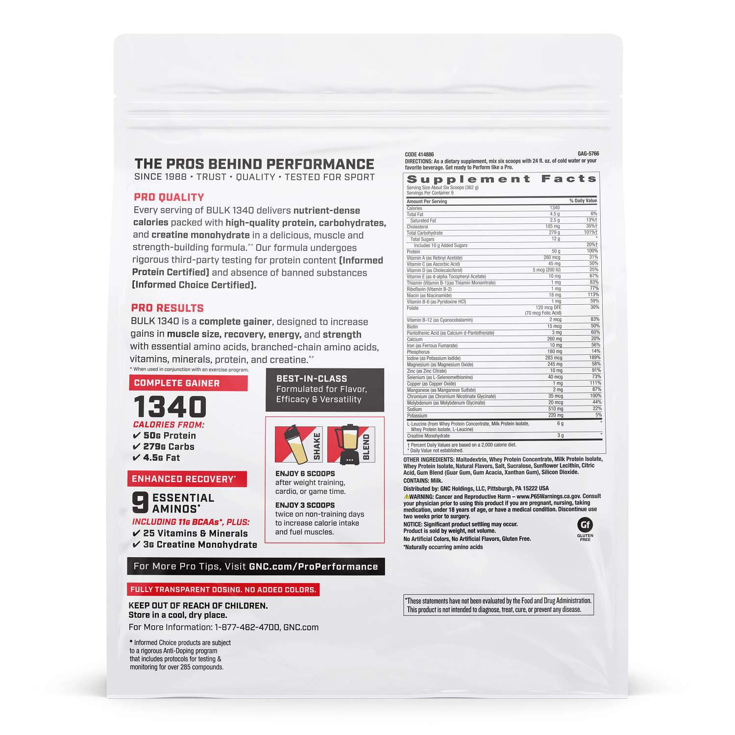 Bulk 1340 - Vanilla Ice Cream (9 Servings)