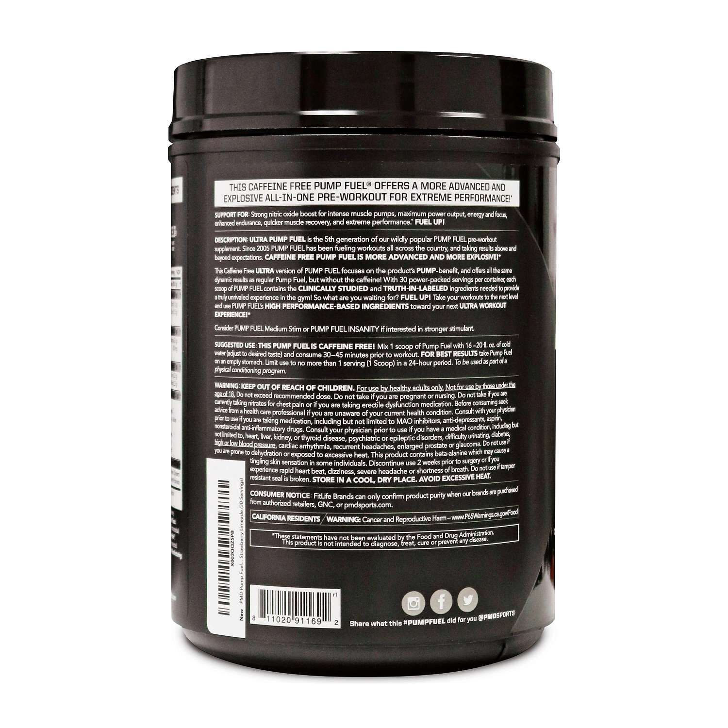 PMD - Ultra Pump Fuel Pre-Workout - Strawberry Limeade - 30