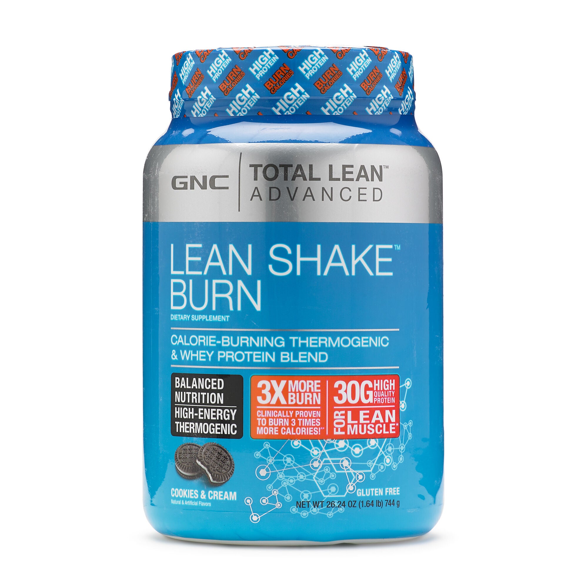 Gnc Total Lean Advanced Lean Shake Burn Whey Protein Cookies Cream Gnc