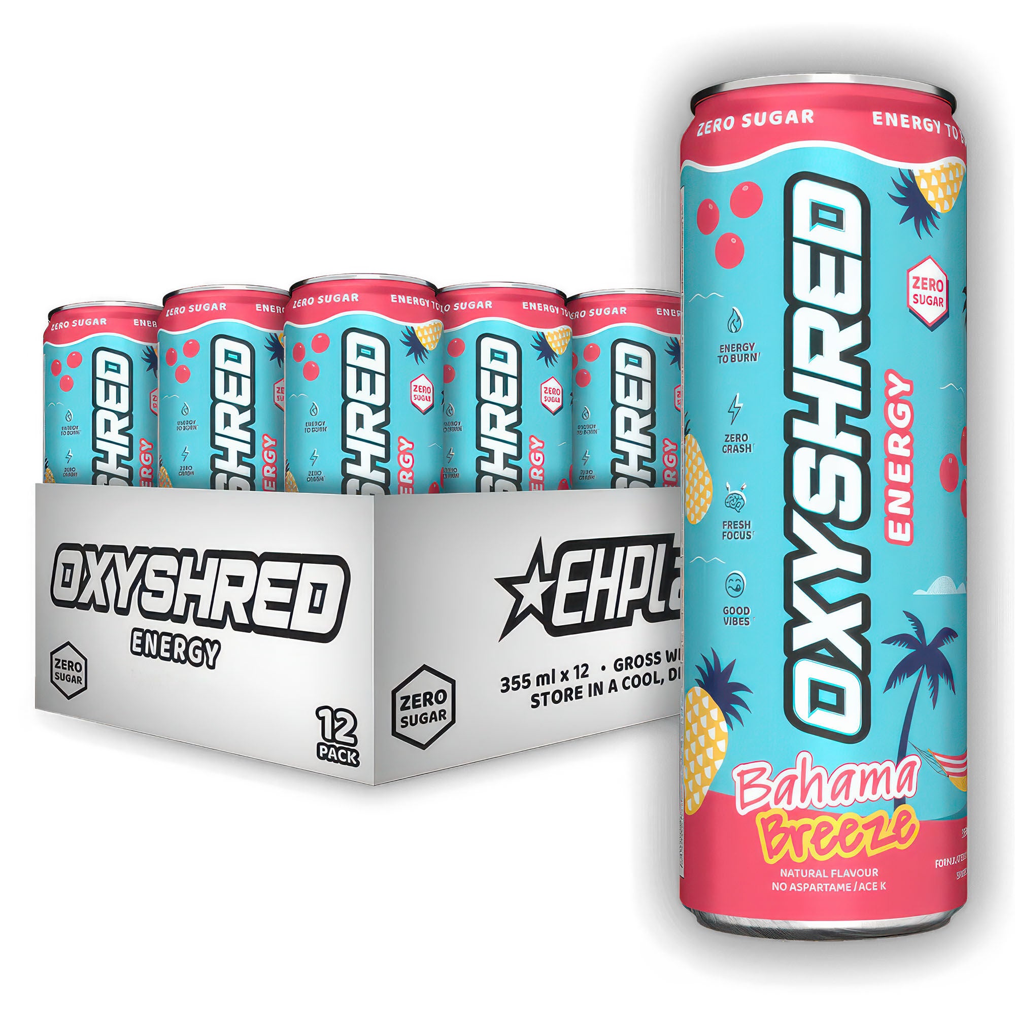 EHP Labs - OxyShred Energy - Bahama Breeze - 12 fl oz (12 Cans) | GNC