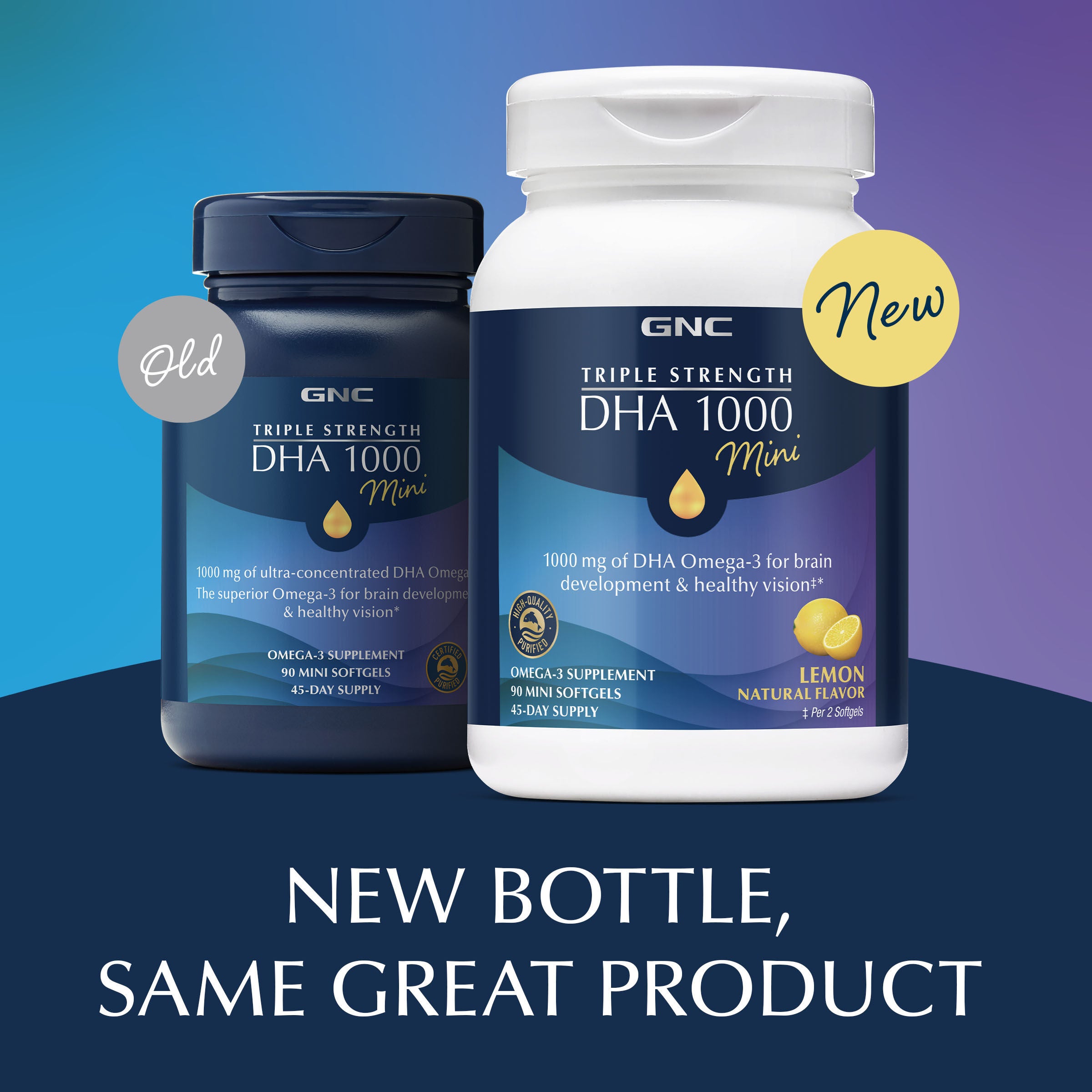 Triple Strength DHA 1000 Mini - 90 Mini Softgels (45 Servings)  | GNC