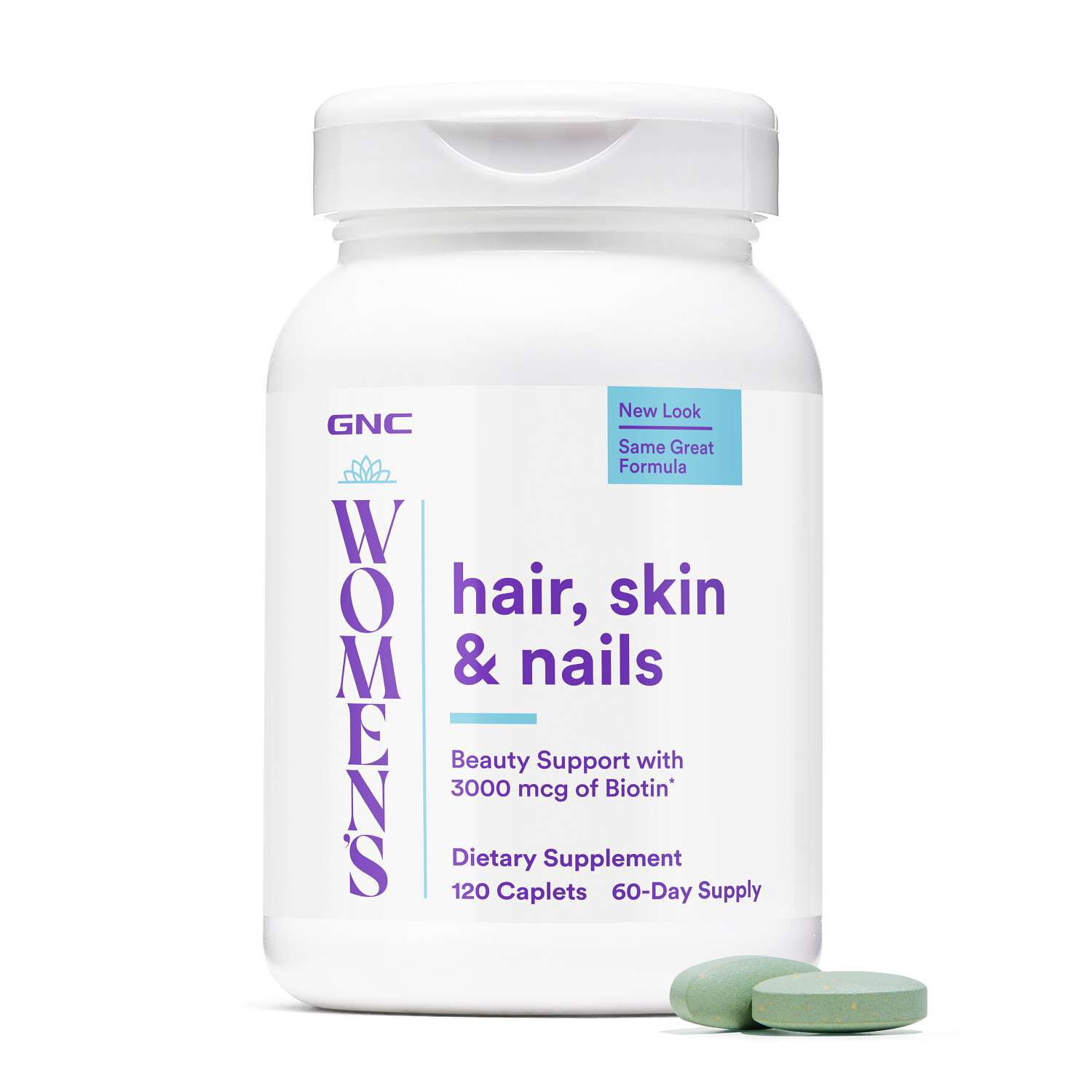Hair Skin & Nails - 120 Caplets (60 Servings)  | GNC