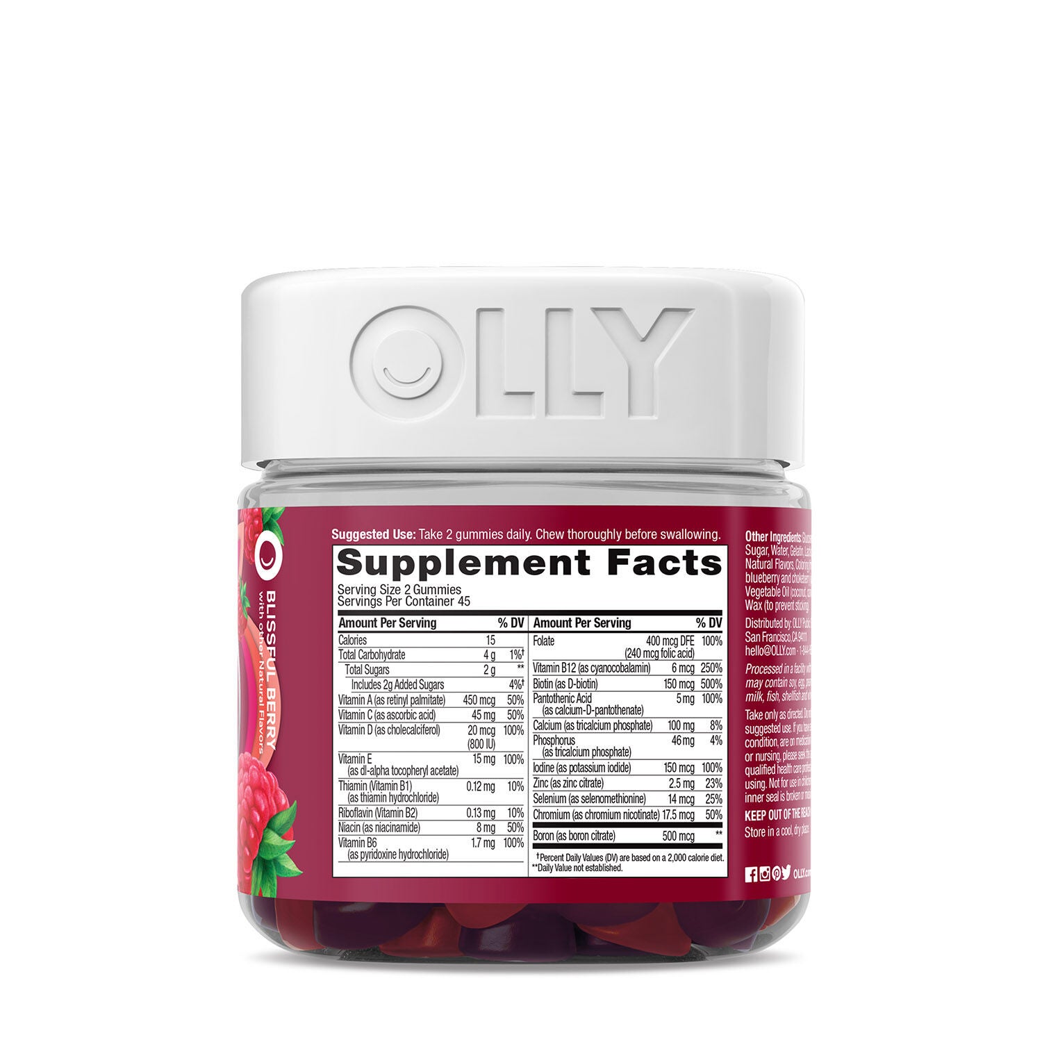 Women's Multi Gummies - Blissful Berry - 90 Gummies (45 Servings)