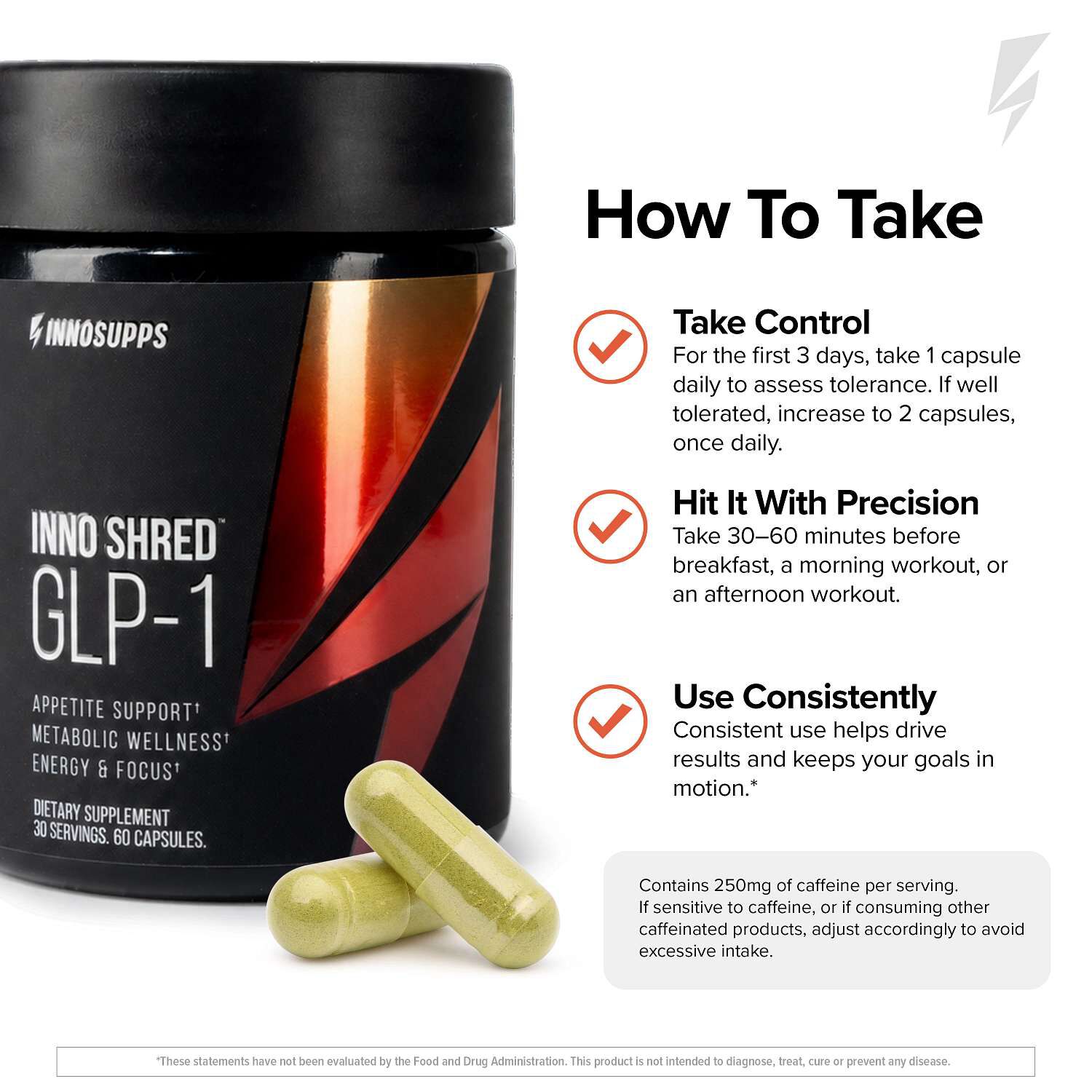 Inno Shred&trade; GLP-1 - 60 Capsules (30 Servings)  | GNC