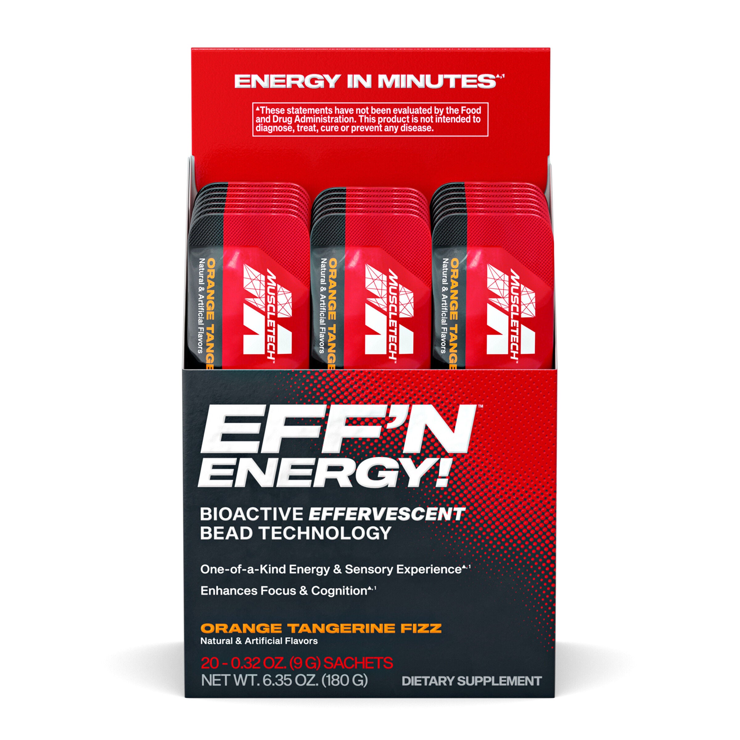 MuscleTech™ - Eff'n Energy! - Orange Tangerine Fizz - 20 Sachets