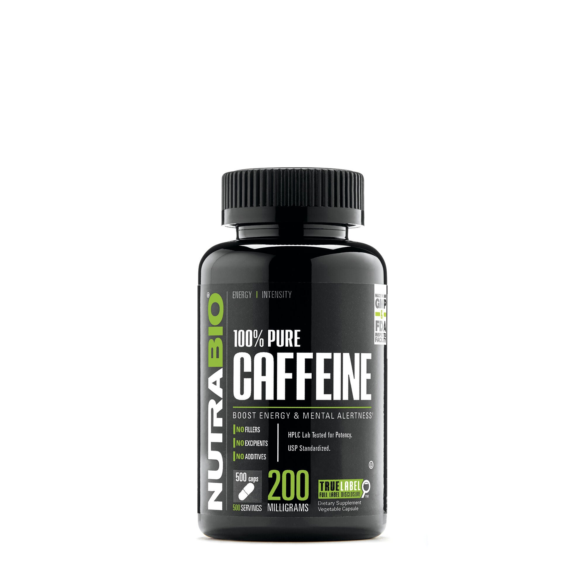 Nutrabio 100 Pure Caffeine 200 Mg Gnc