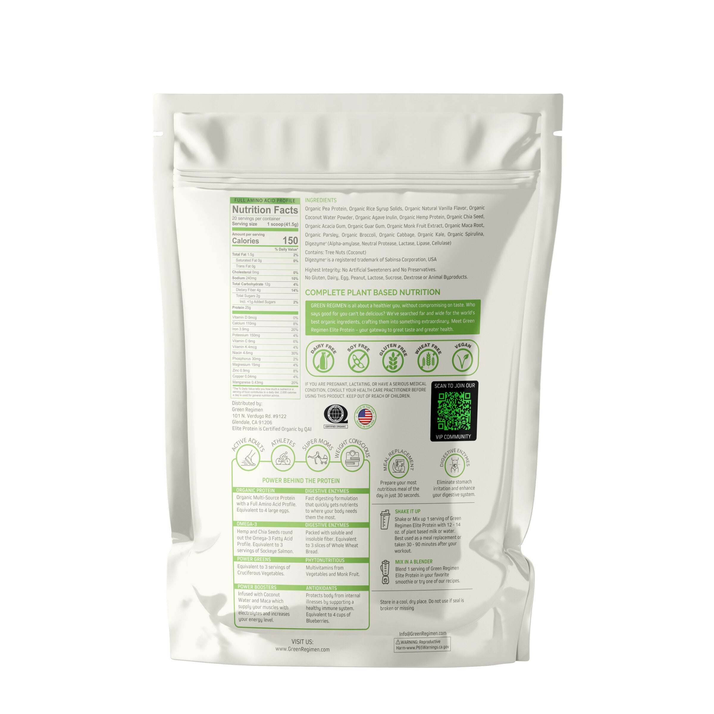 Plant Based Elite Protein - Creamy Vanilla (20 Servings)  | GNC