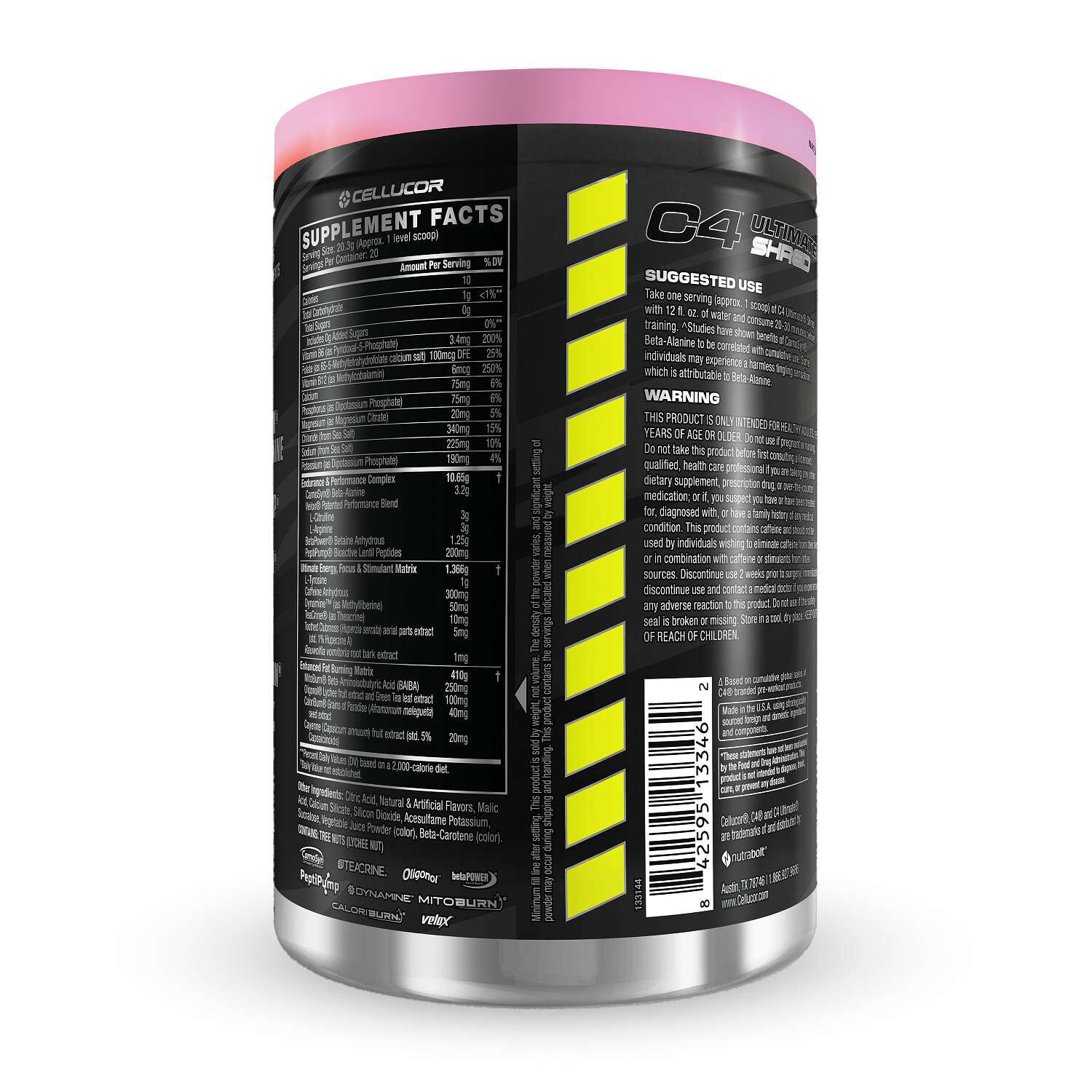 C4 Ultimate Shred Pre-Workout - Pink Lemonade (20 Servings)