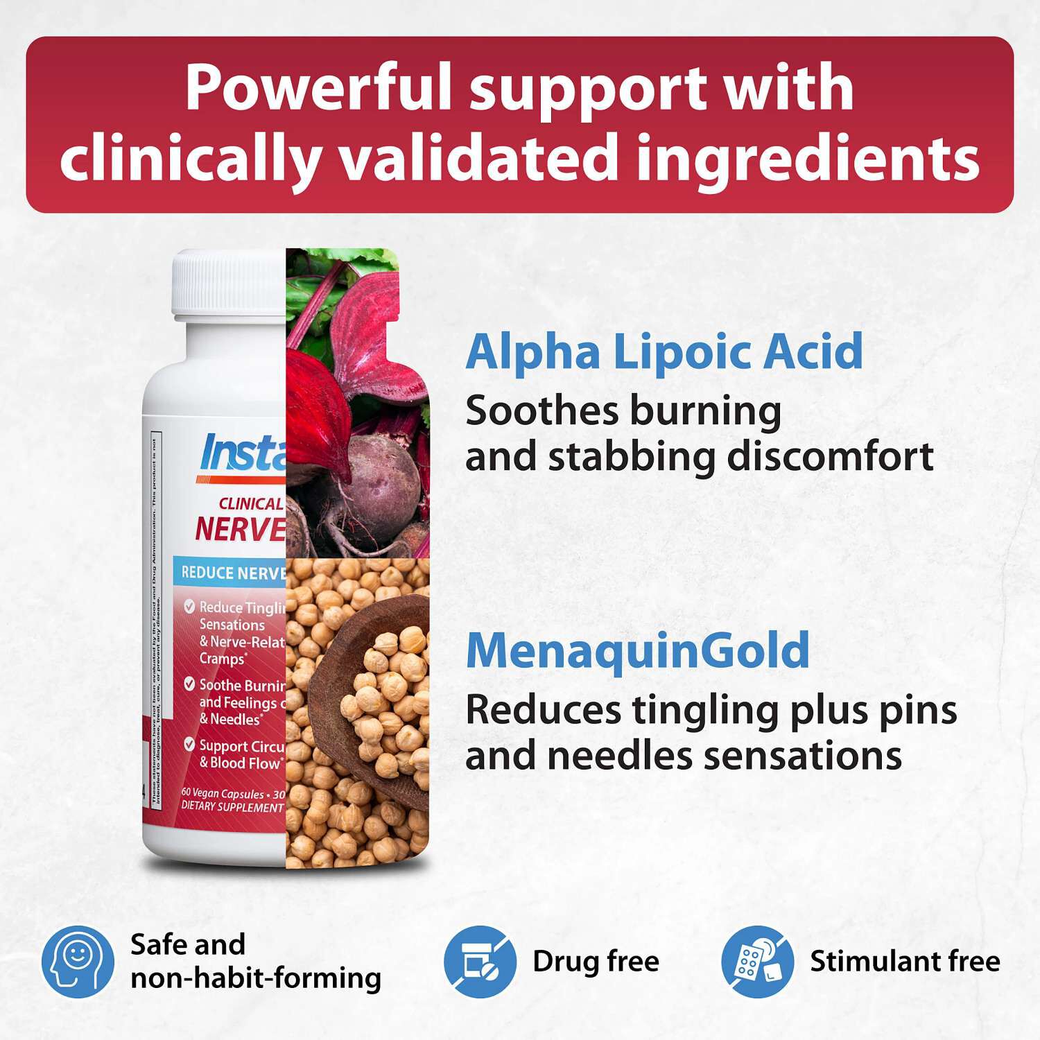 Nerve Relief - 60 Capsules (30 Servings)  | GNC