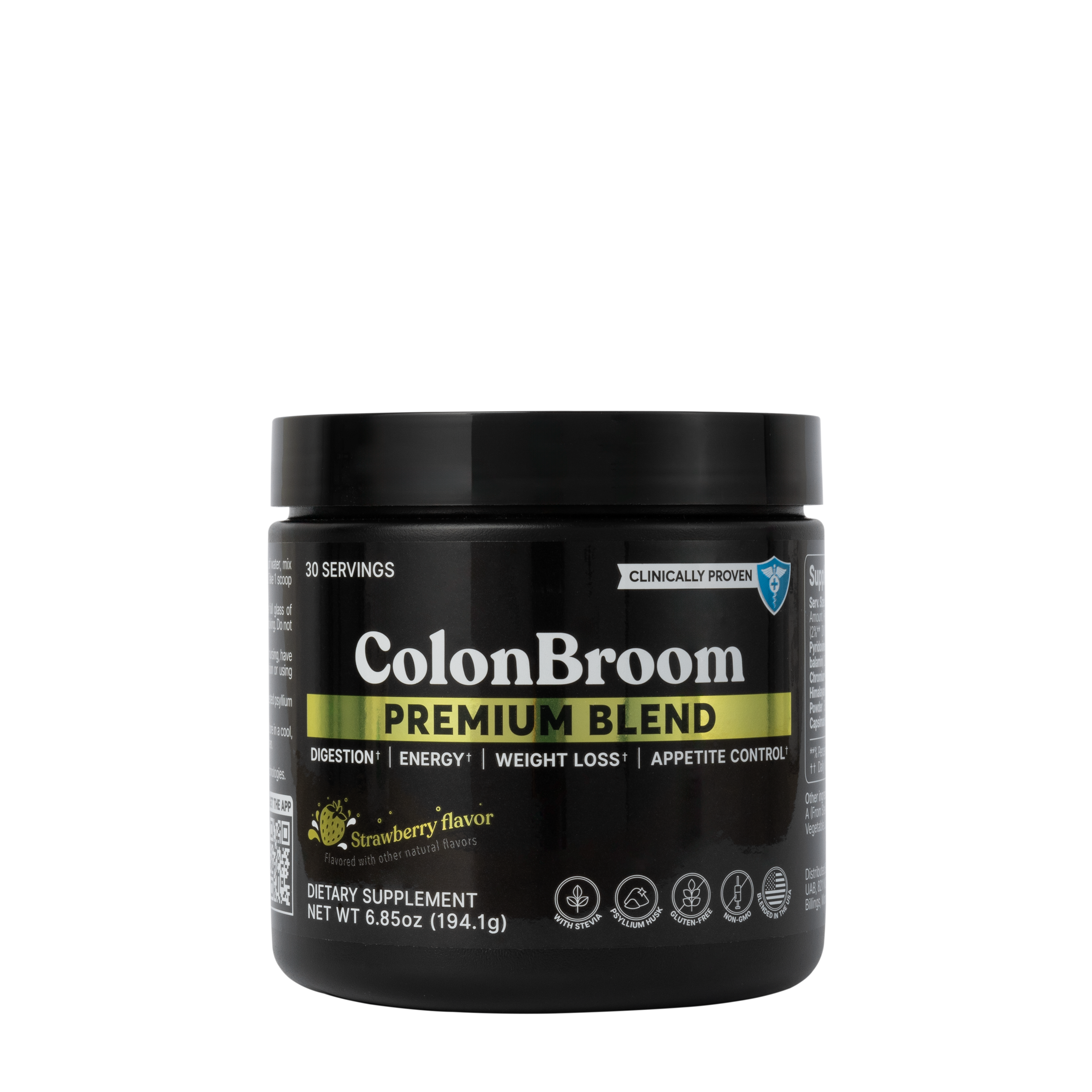 ColonBroom Psyllium Premium Blend - Strawberry (6.85oz)