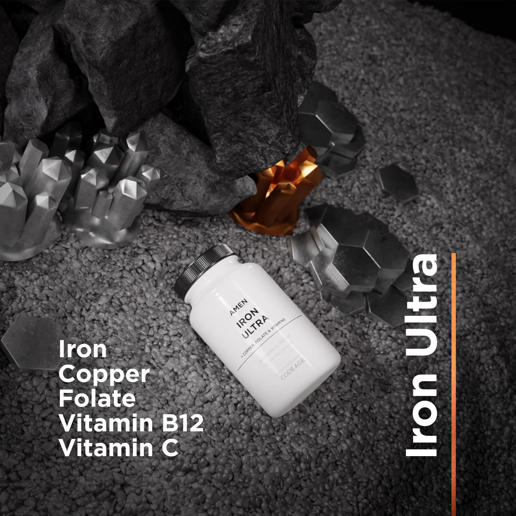 AMEN - Iron Ultra - 60 Capsules (60 Servings)  | GNC