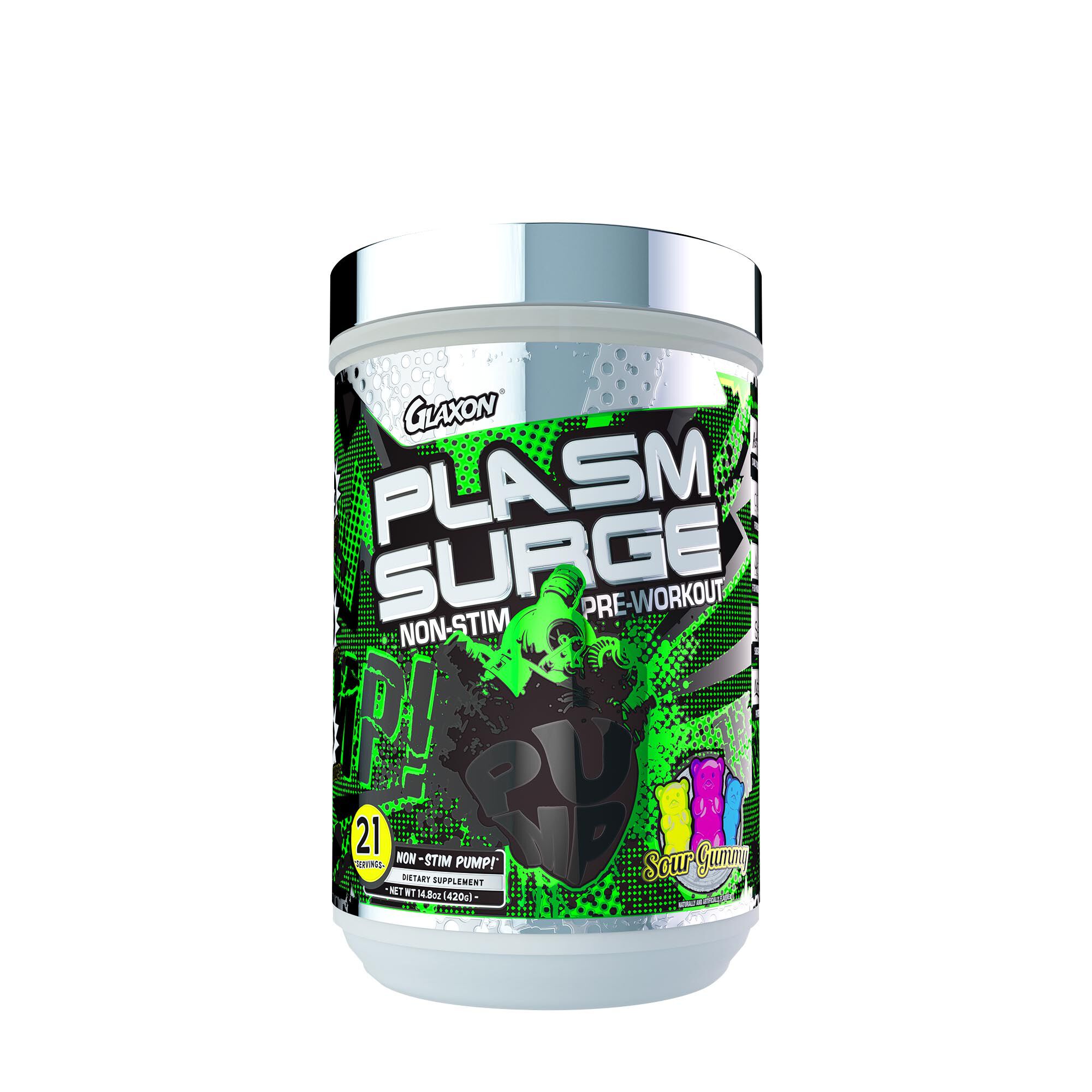 Plasm Surge NonStim PreWorkout Sour Gummy 21 Servings Sour Gummy