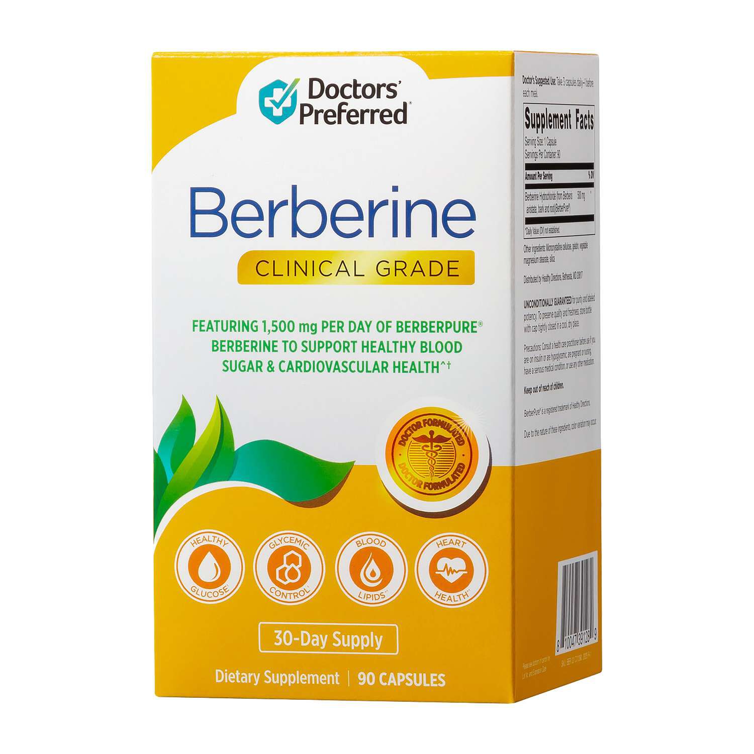 Berberine Clinical Grade - 90 Capsules (30 Servings)  | GNC