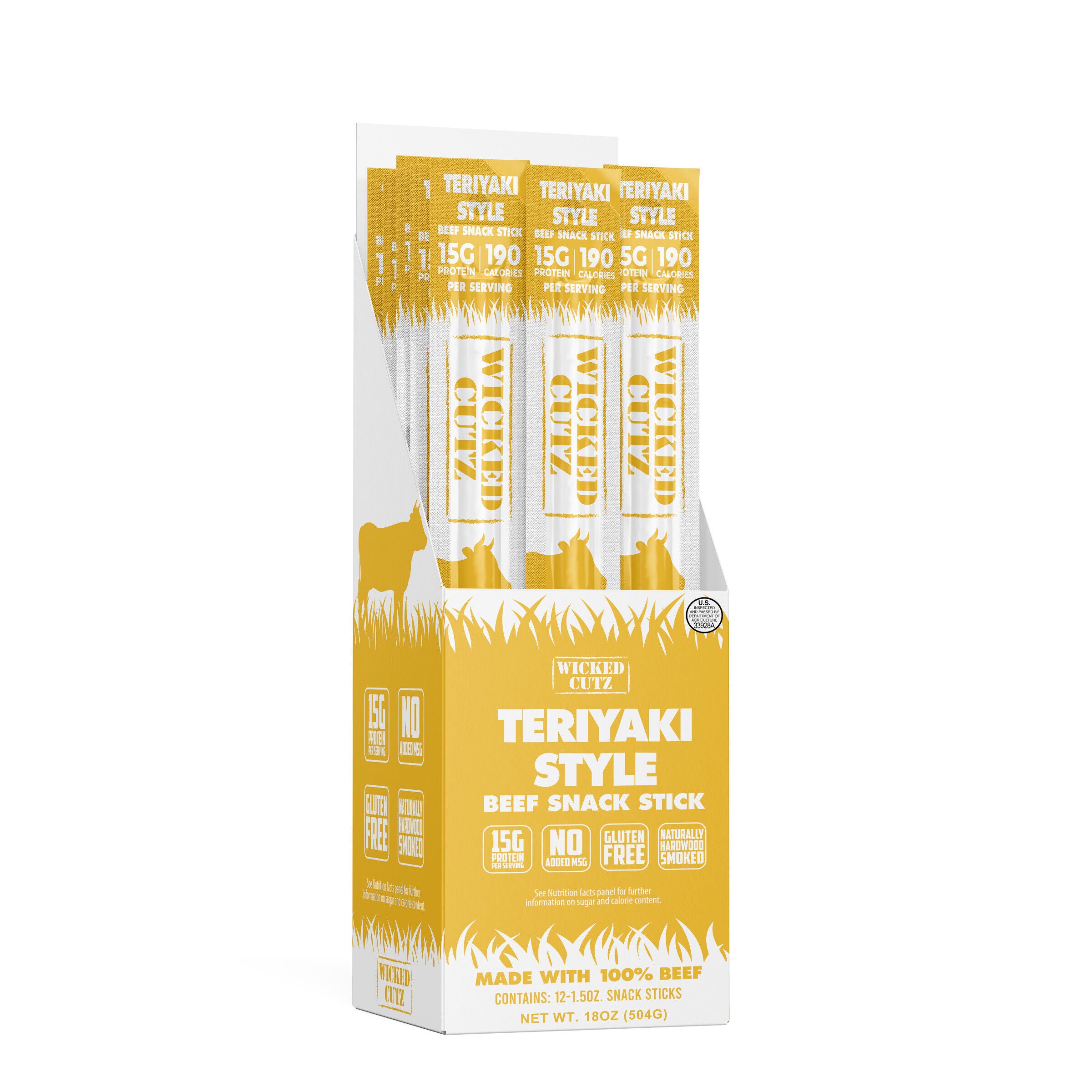 Beef Sticks - Teriyaki (12 Sticks)  | GNC