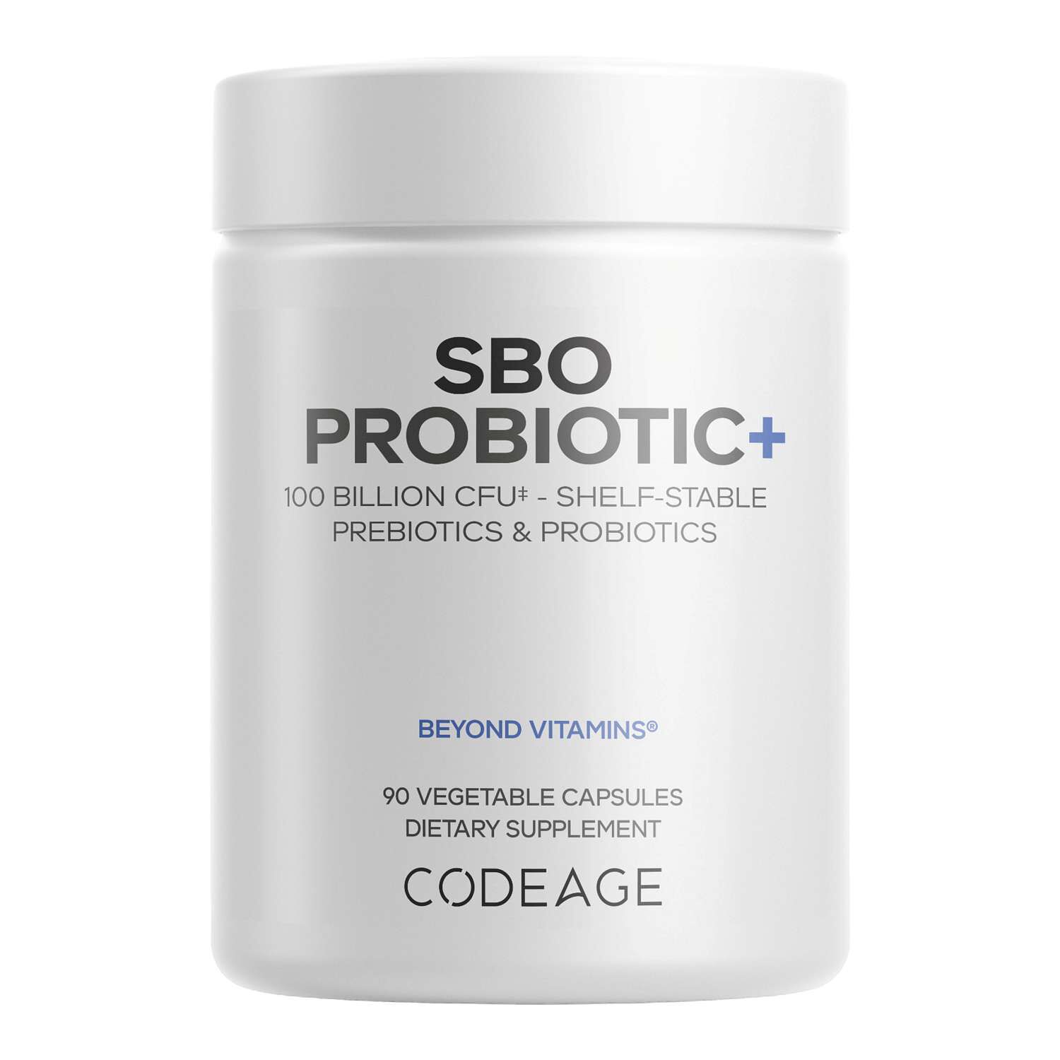 SBO Probiotic+ 100 Billion CFU & Prebiotics Vegan Digestion - 90 Capsules (45 Servings) | GNC