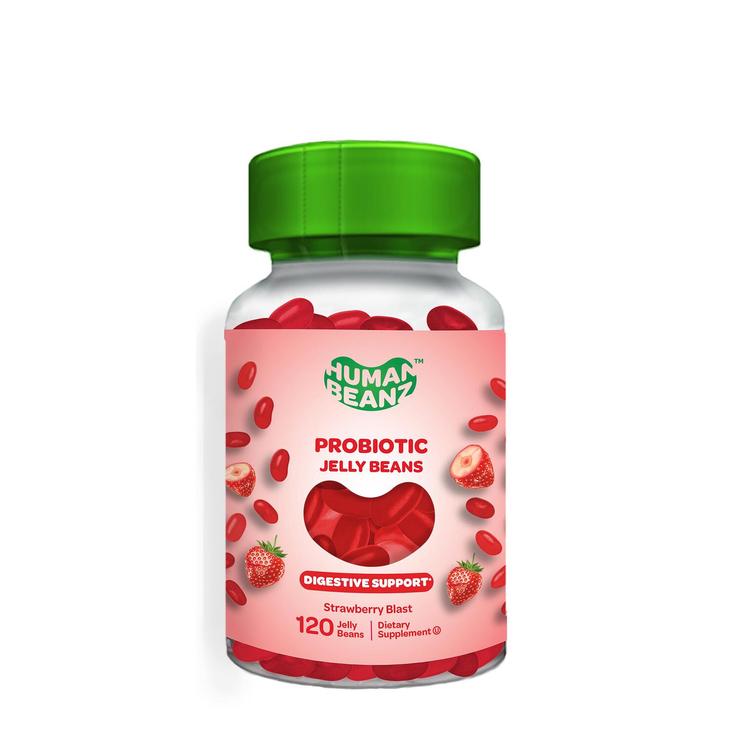 Probiotic Jelly Beans - Strawberry Blast - 120 Jelly Beans &#40;30 Servings&#41;  | GNC