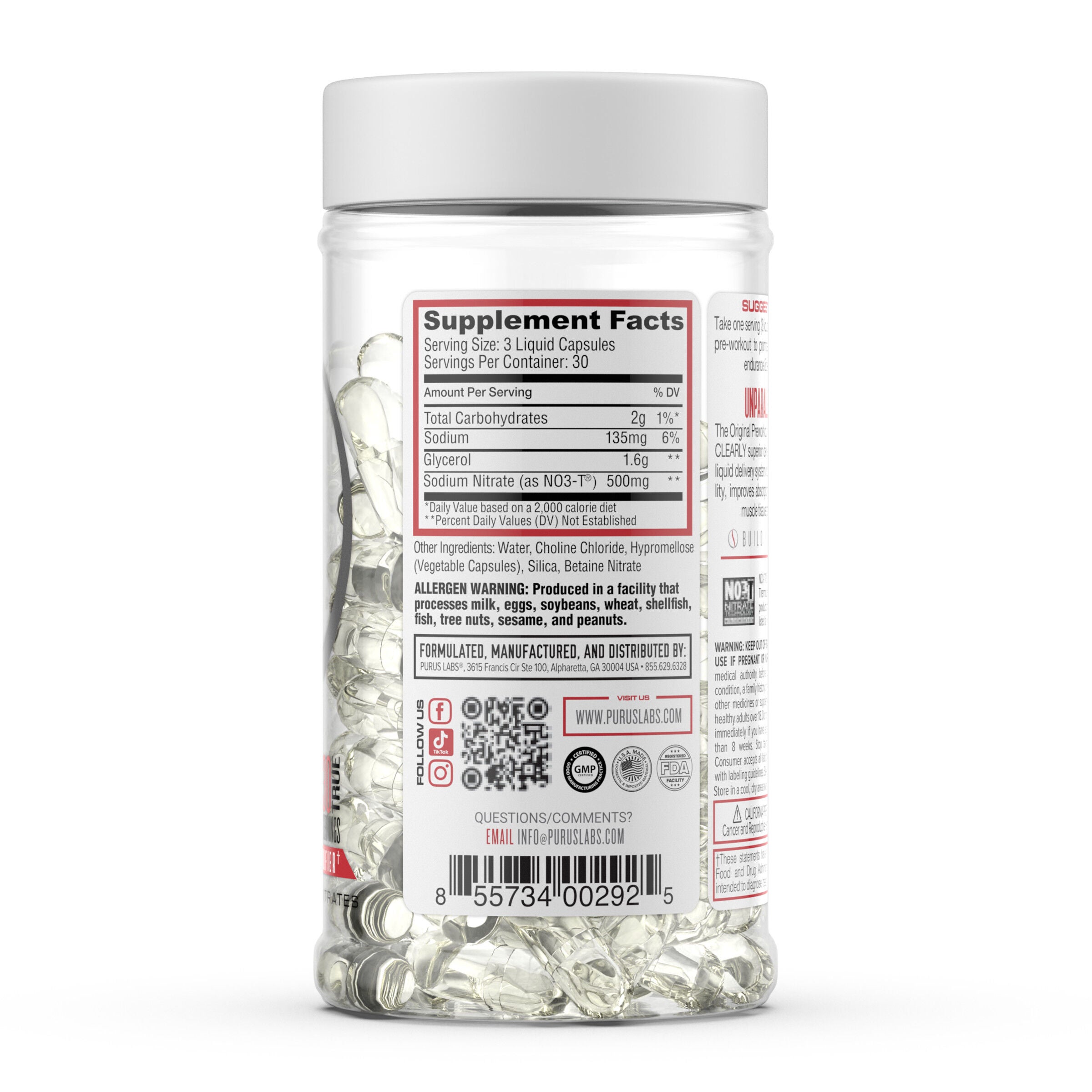 Purus Labs® - NOXYGEN® Pre-Workout Accelerator - 90 Liquid