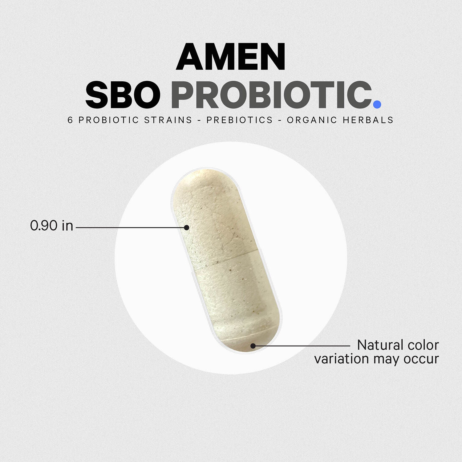 Amen SBO Probiotic 50 Billion CFU &amp; Prebiotics - Vegan Supplement - 60 Veggie Capsules (30 Servings)  | GNC
