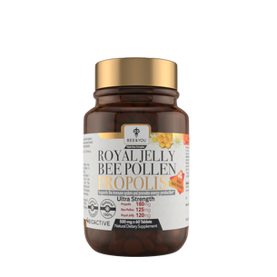 Triple Bee Complex: Royal Jelly Bee Pollen Propolis 500mg - 60 Tablets &#40;30 Servings&#41;  | GNC