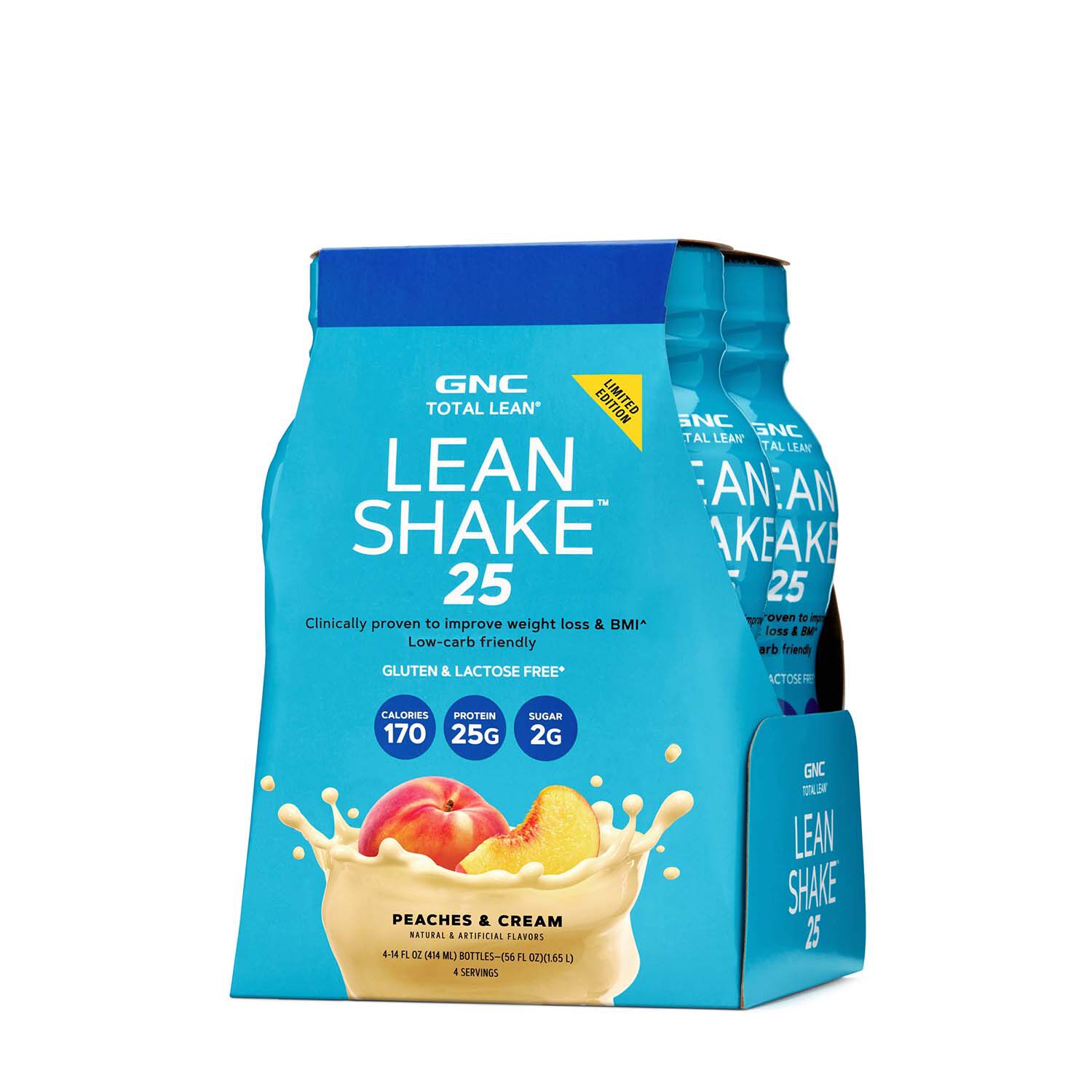 Gnc Total Lean Lean Shake 4 Pack Peaches And Cream Gnc