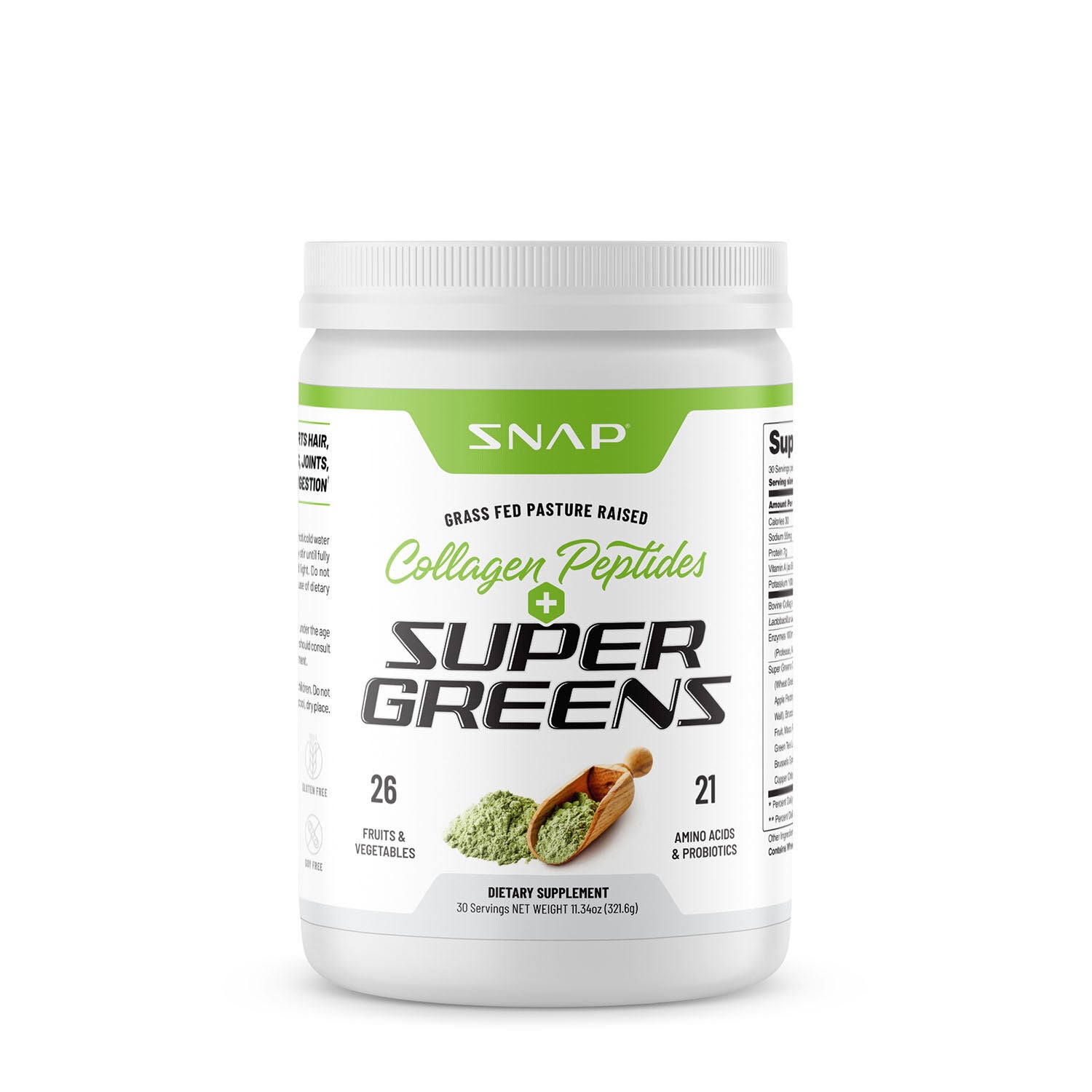 Collagen Peptides + Super Greens Dietary Supplement - 11.34 oz. (30 Servings)  | GNC