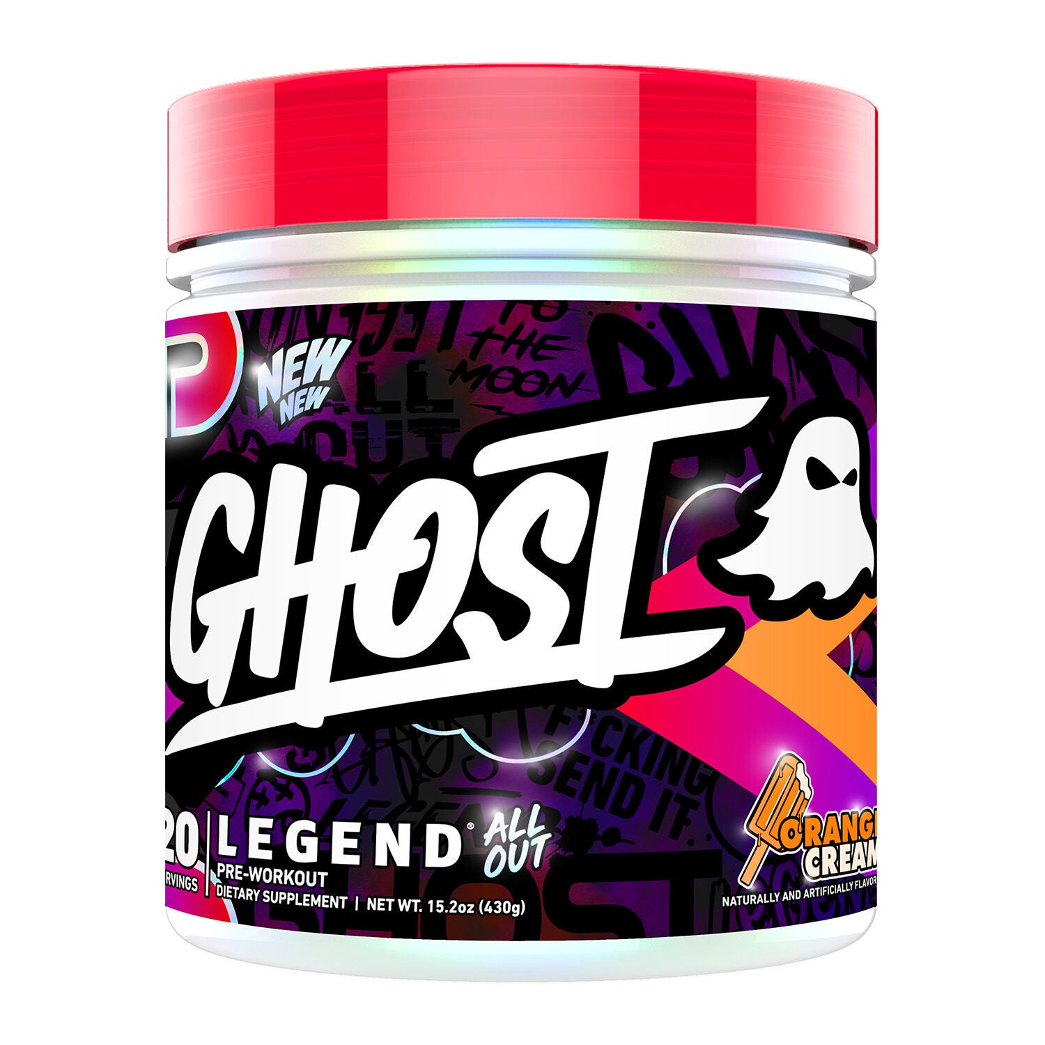 GHOST Legend All Out V2 Pre-Workout Vegan - Orange Cream (20 Servings)