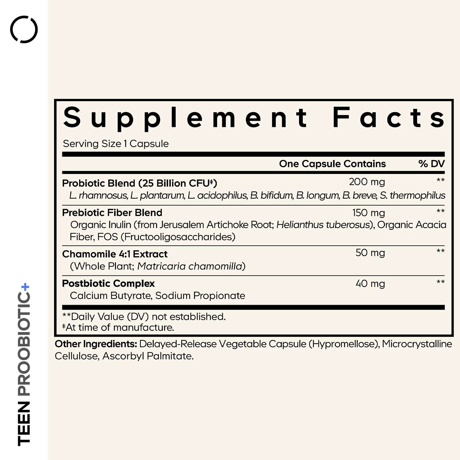 Teen Probiotic+ - 30 Capsules (30 Servings)