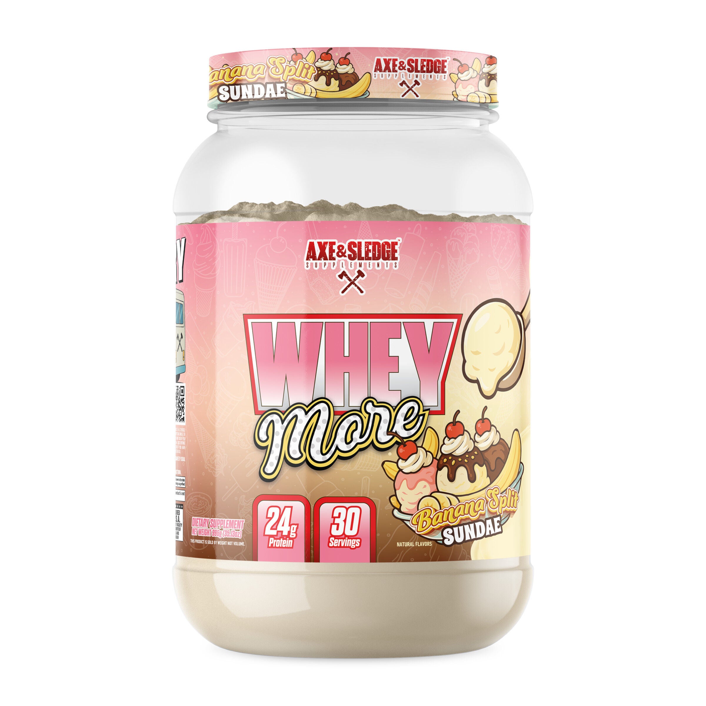 Axe & Sledge Supplements Whey Protein More - Banana Split Sundae (30 Servings)