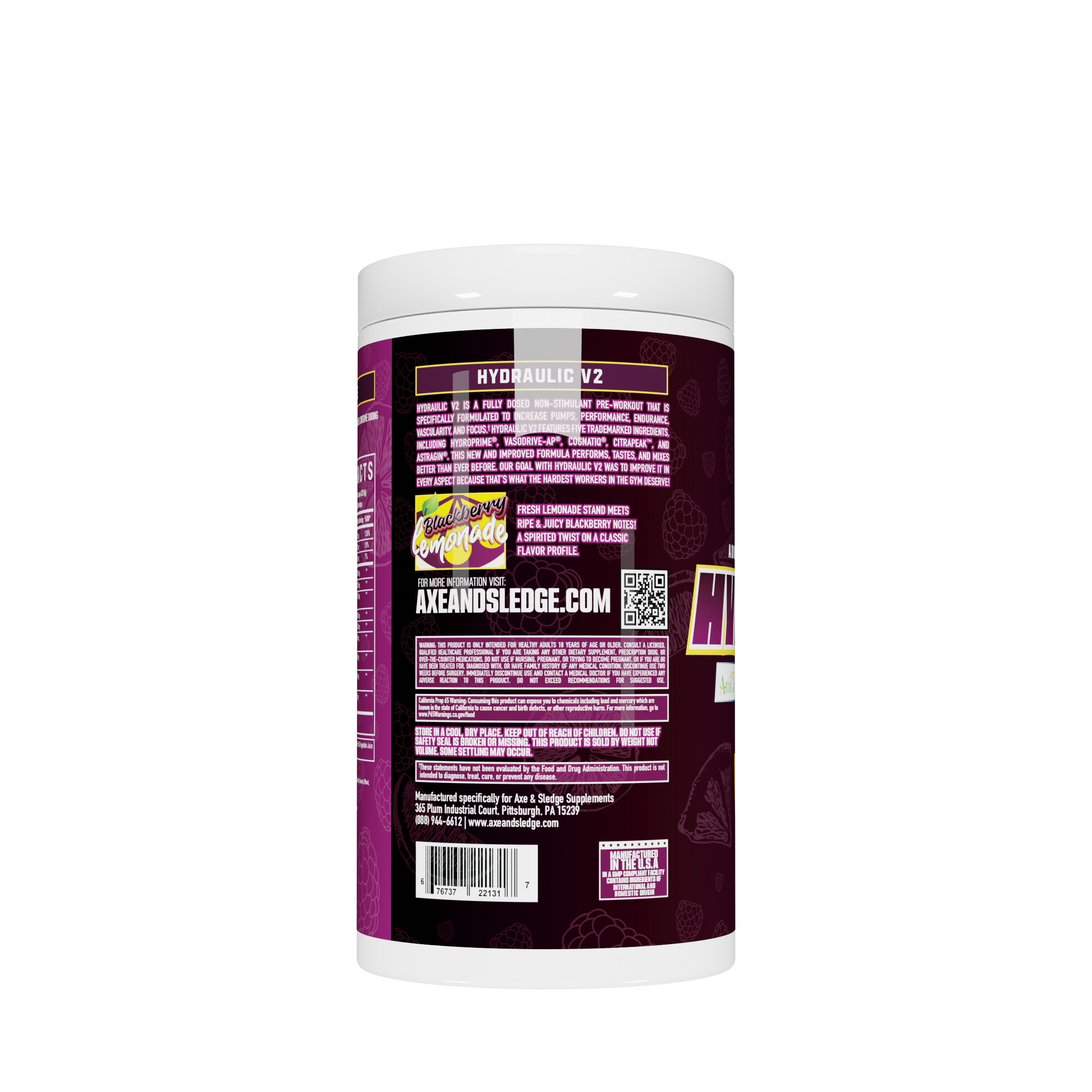 Axe & Sledge Supplements™ - Hydraulic 2 Non-Stim Pre-Workout