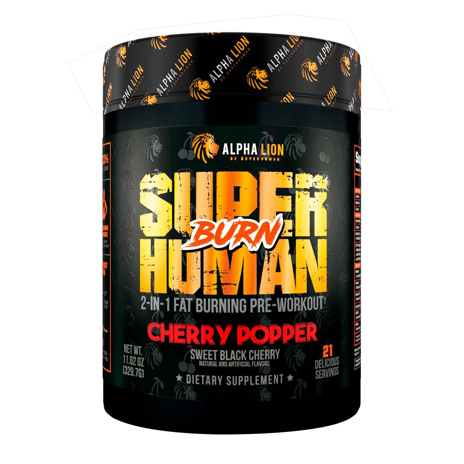 Superhuman Burn 2-in-1 Fat Burning Pre-Workout -  Cherry Popper (21 Servings) Cherry Popper | GNC