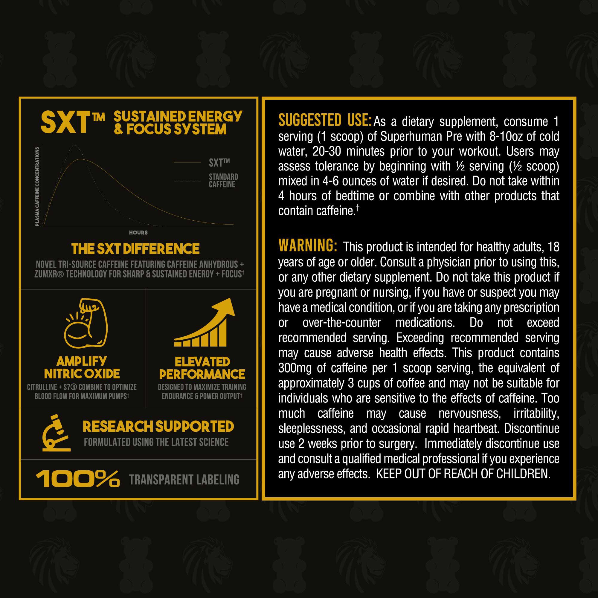 Superhuman Pre-Workout - Sour Gummy Bear(21 Servings) Sour Gummy Bear | GNC