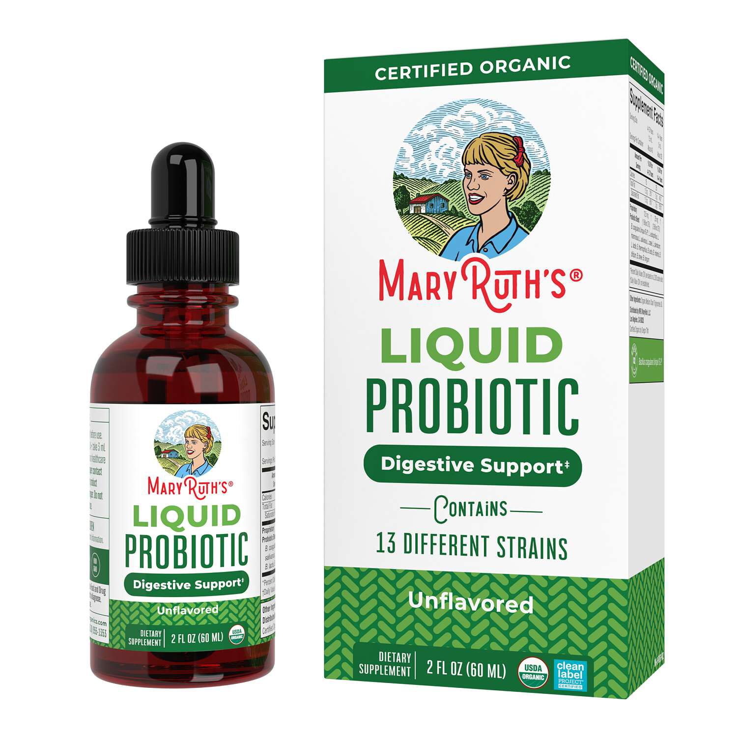 Liquid Probiotic - Unflavored - 2 fl oz (20-40 Servings)