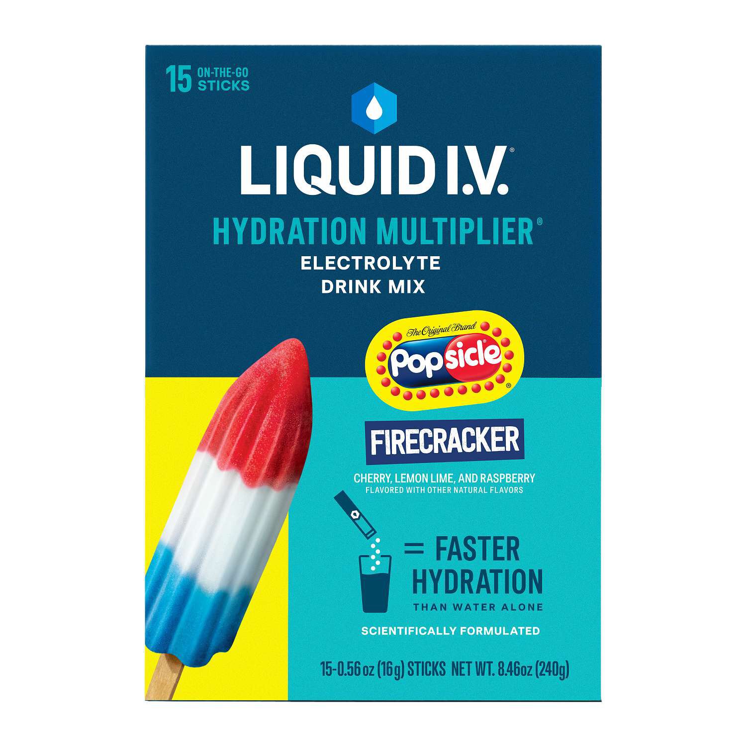 Hydration Multiplier Drink Mix - Popsicle Firecracker (15 Stick Packs)