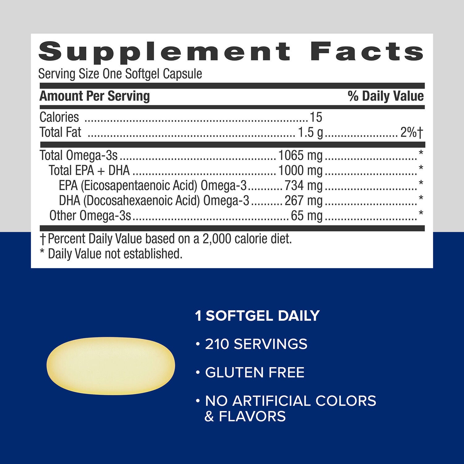 Triple Strength Fish Oil 1000mg - 210 Softgels (210 Servings)