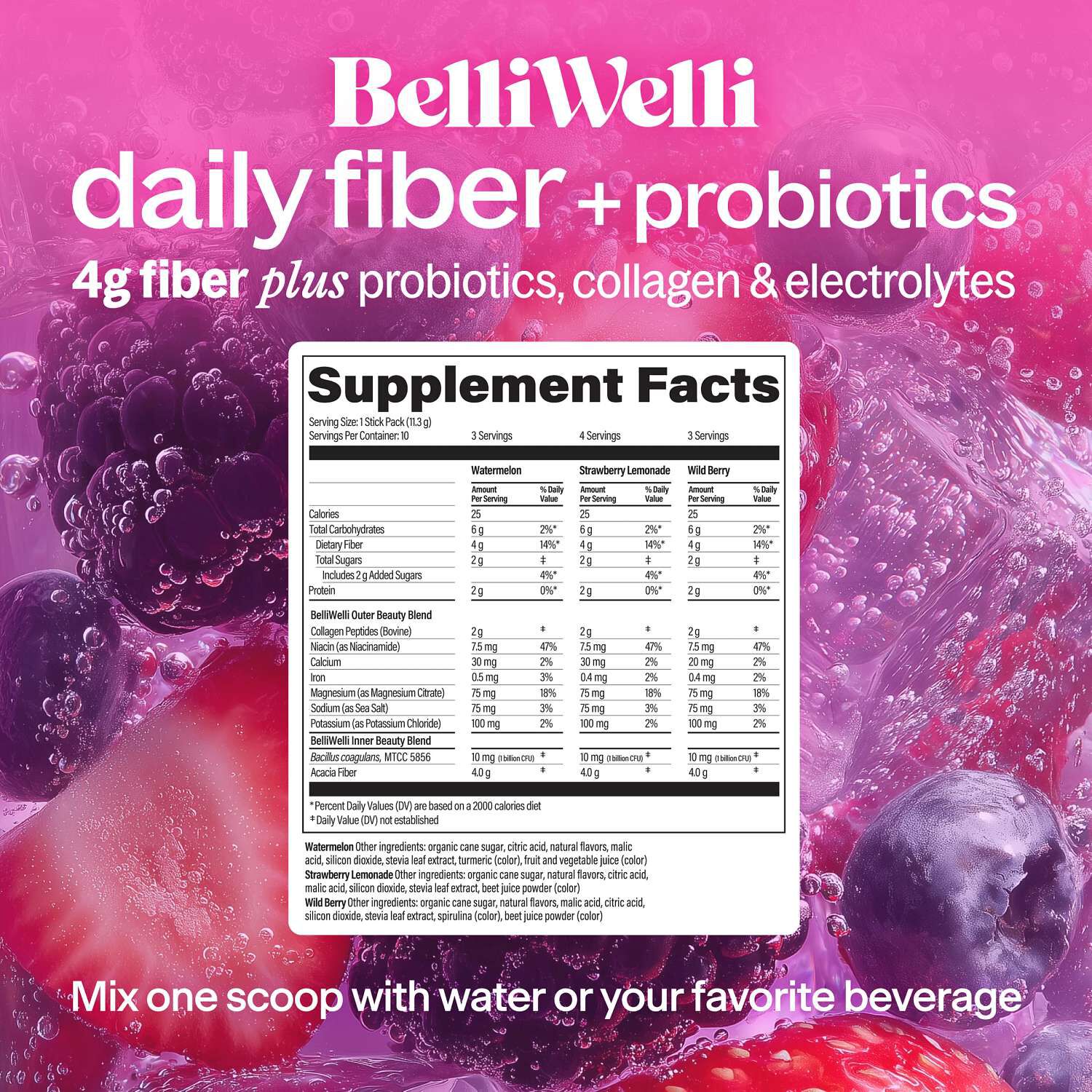 Daily Fiber + Probiotics Variety Pack - 10 Sticks (10 Servings) Variety | GNC